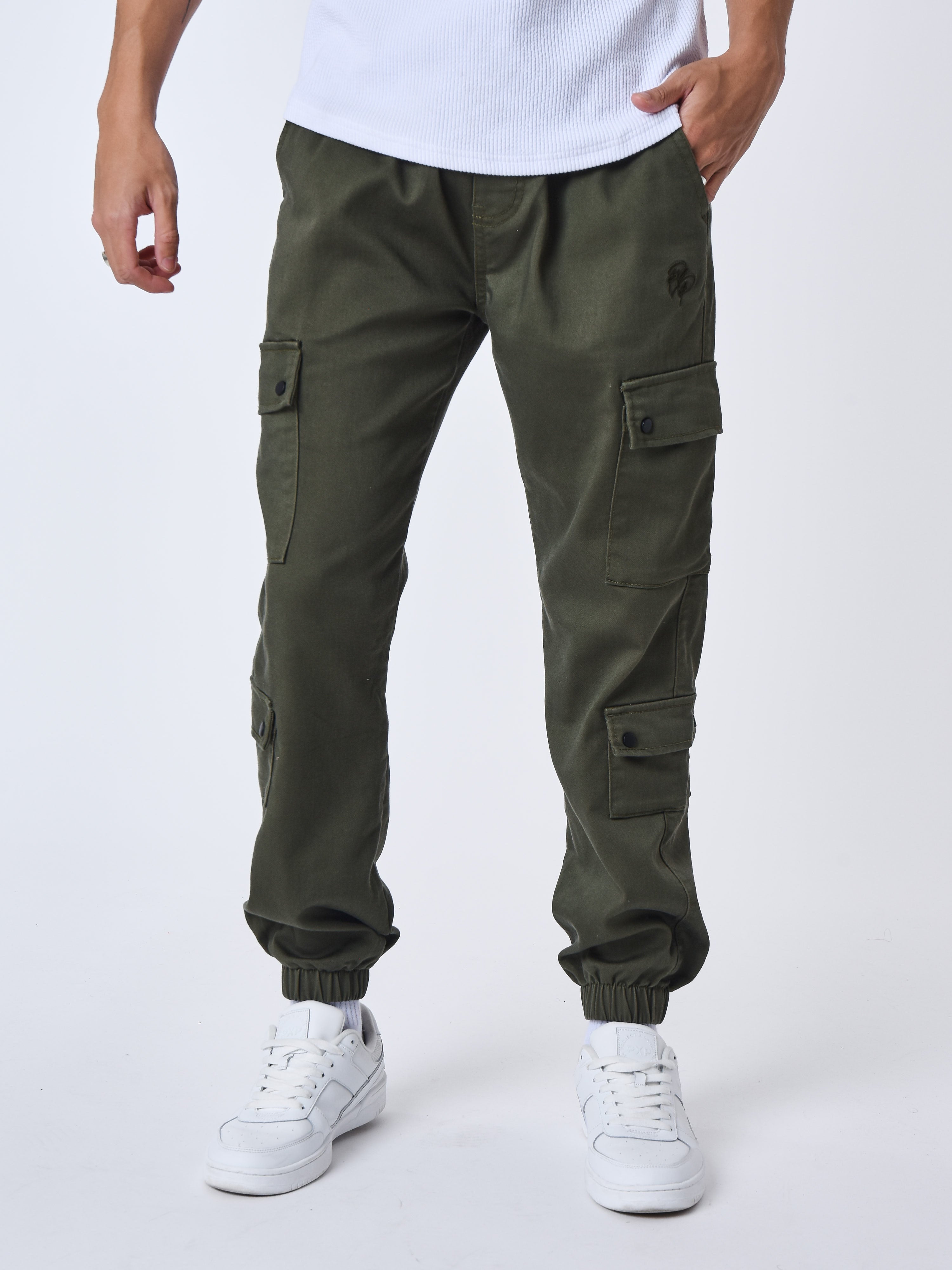 Cargo multi-poches avec serrage élastique-2