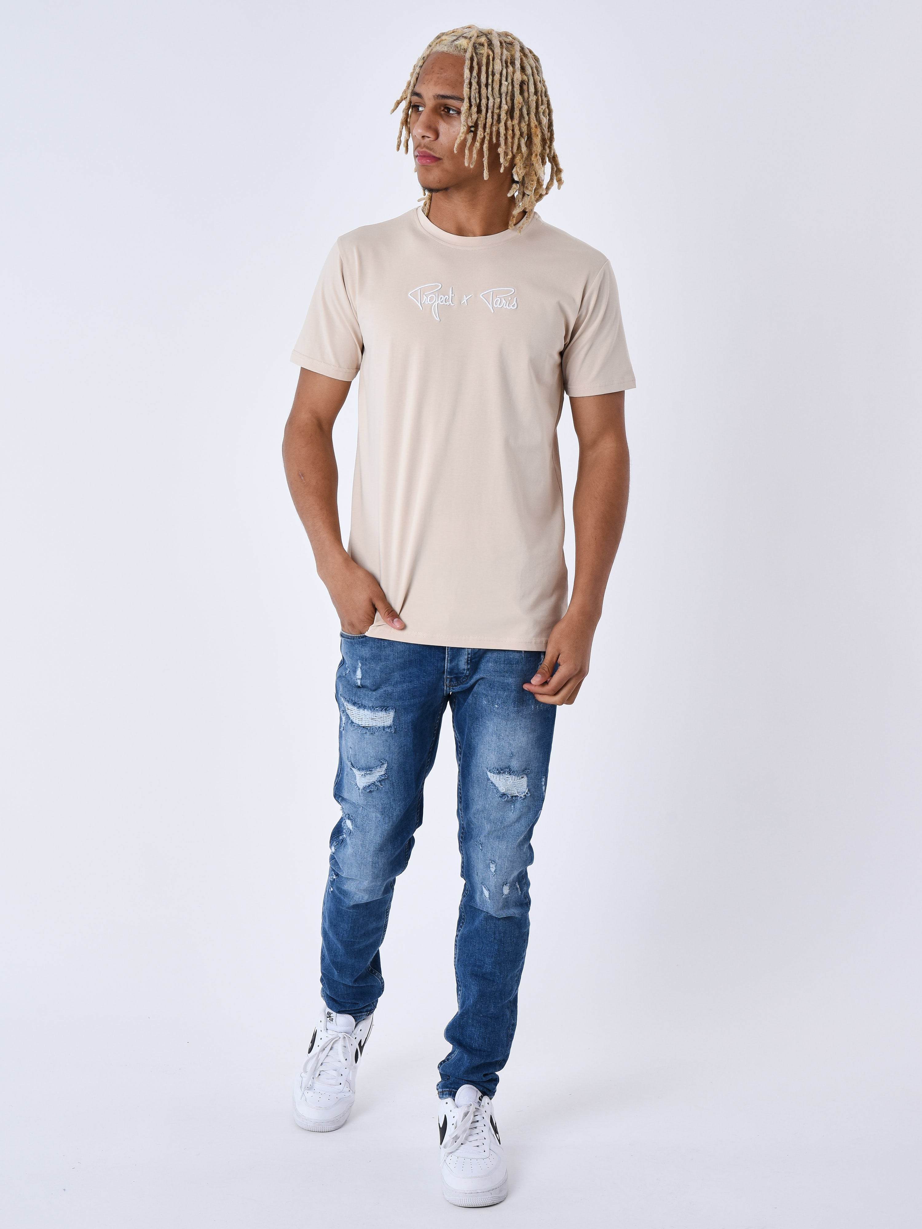 Signature 3D embroidery T-shirt-1