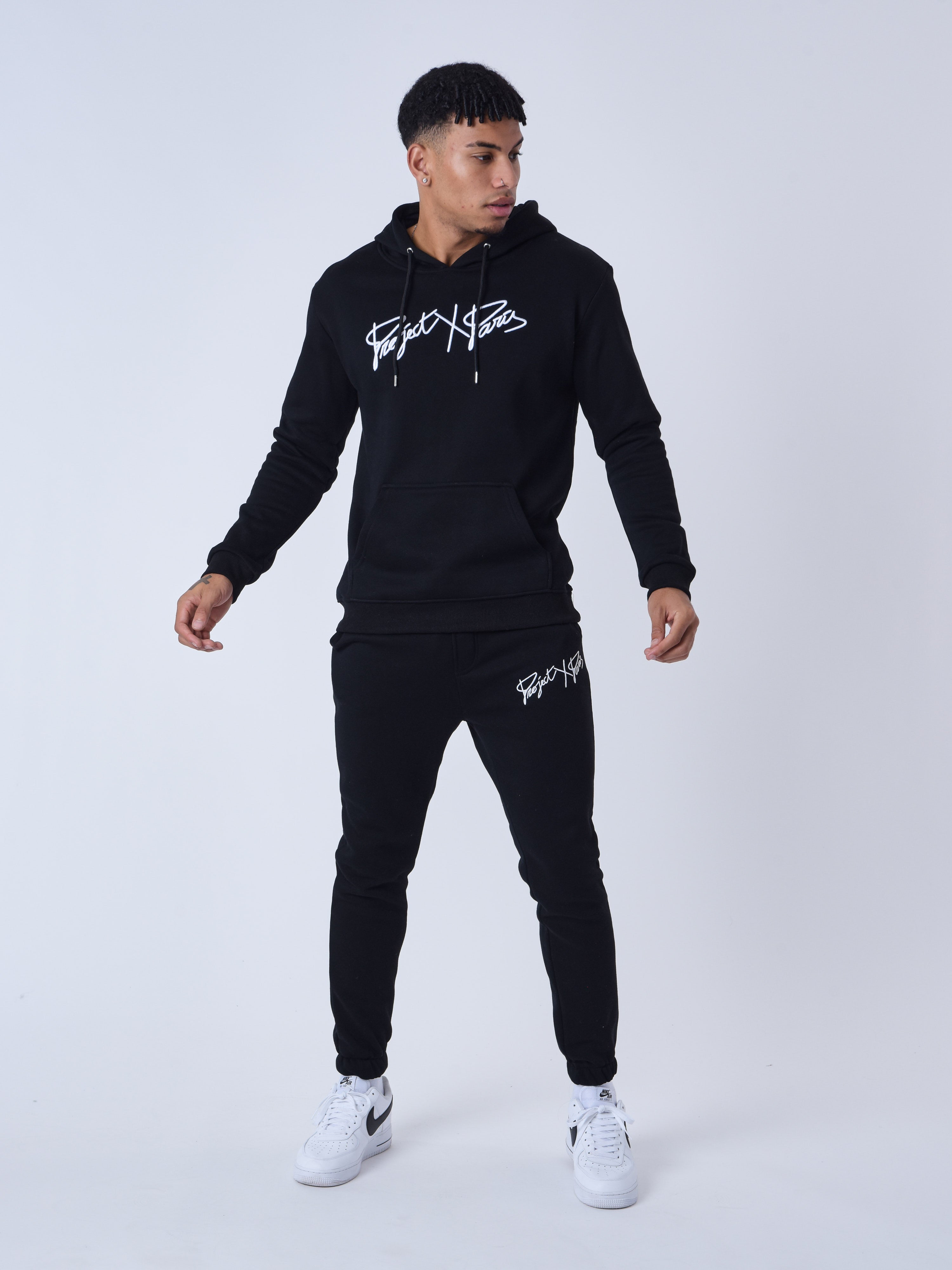 Sweat zippé à capuche à logo brodé Vintage Logonoir pour Homme | FR Sweat zippé à capuche à logo brodé Vintage Logonoir pour Homme | FR