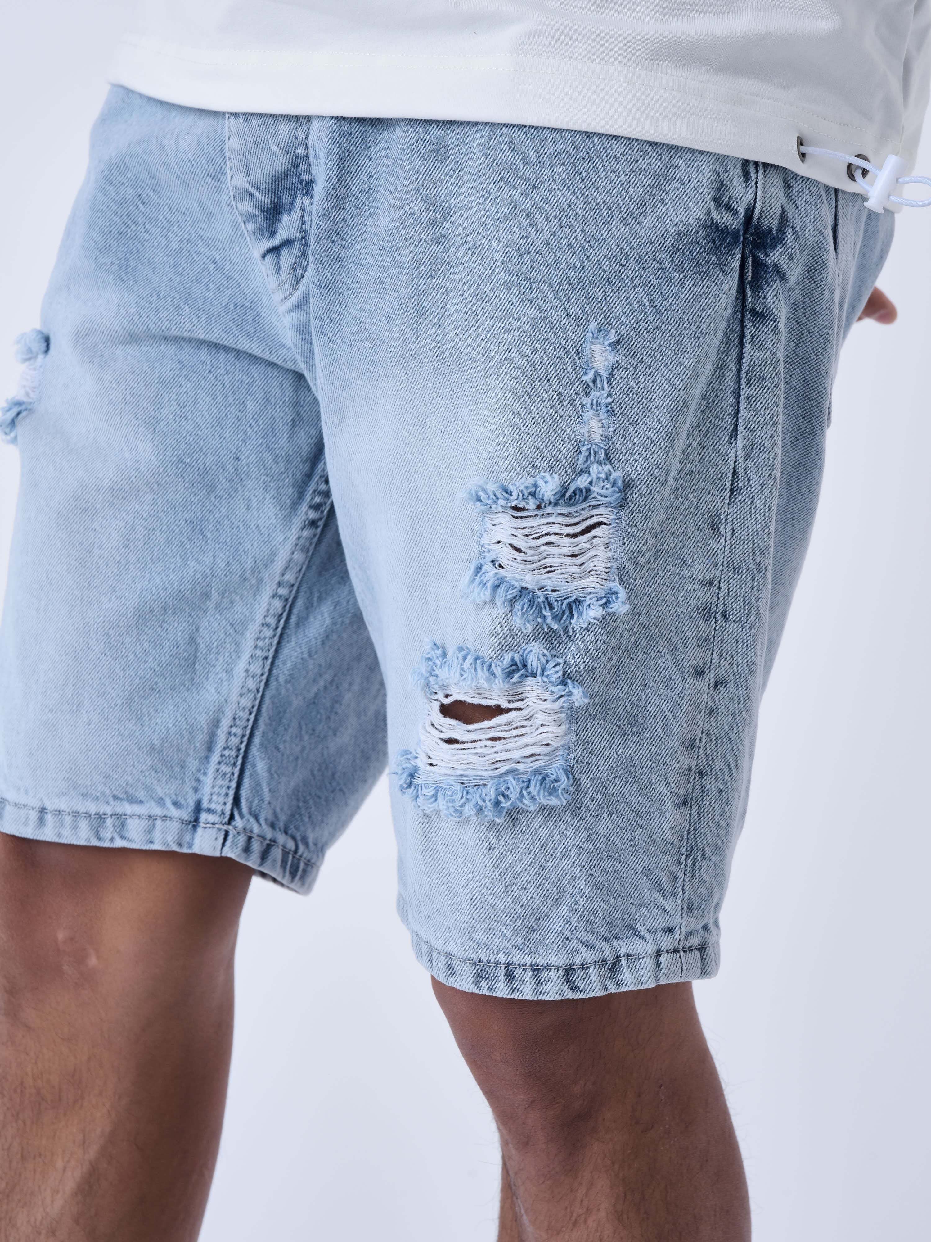 Jeansshorts mit Destroy-Effekt-6