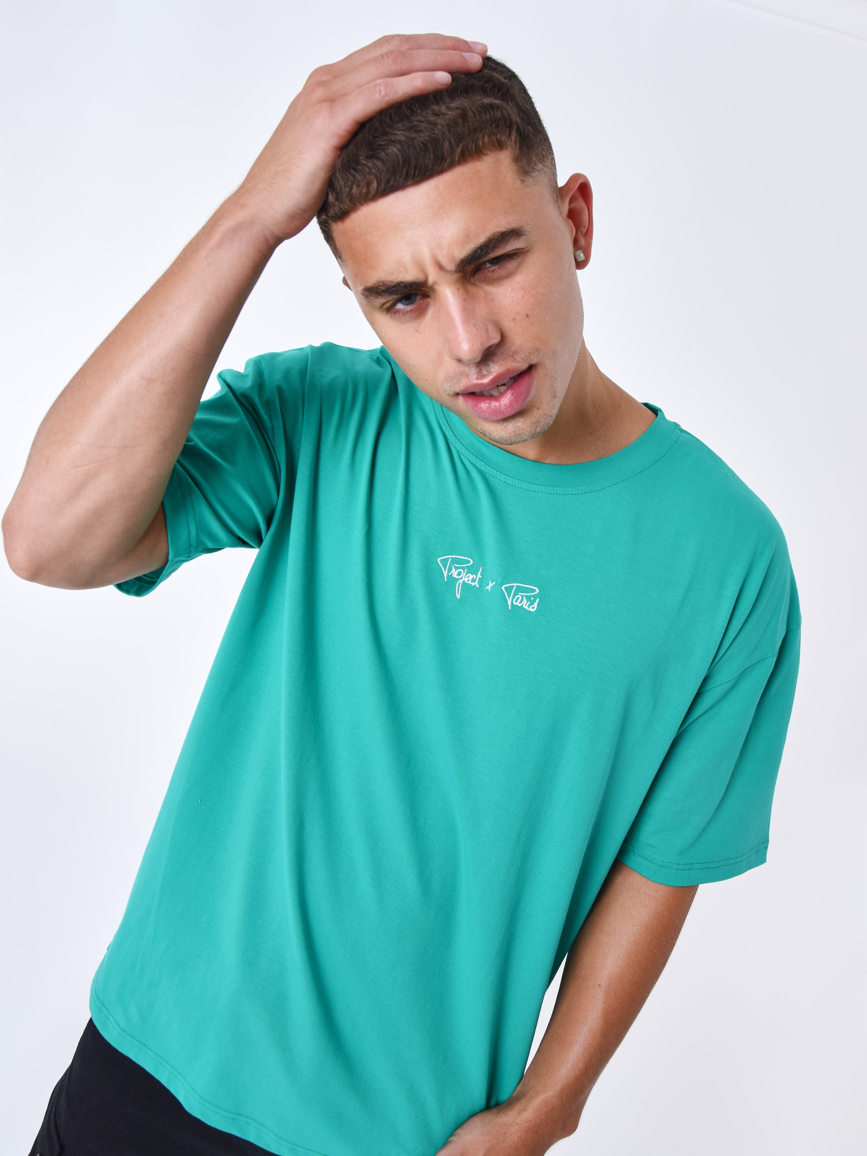 Logo embroidery T-shirt-1