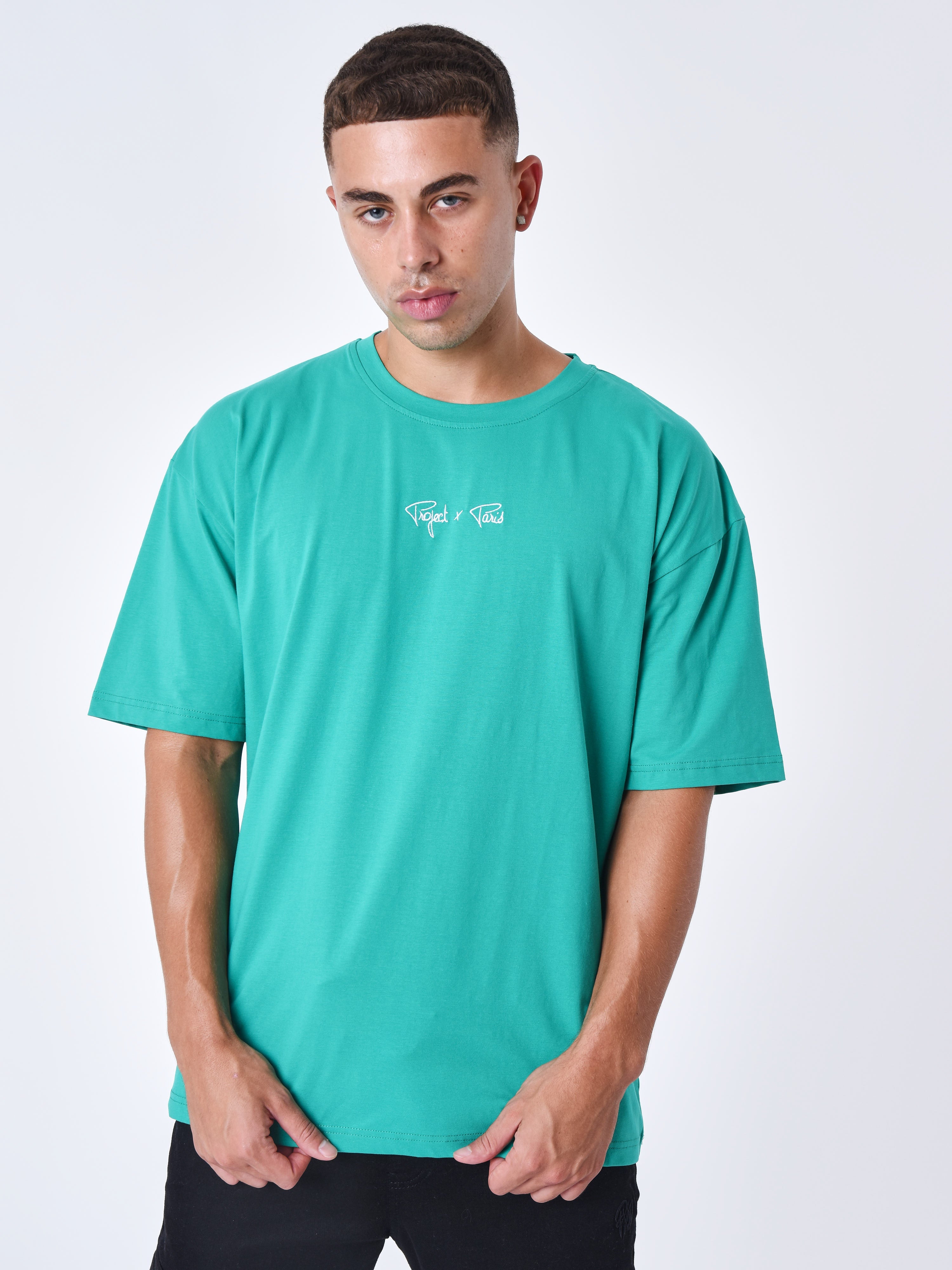 Logo embroidery T-shirt-2