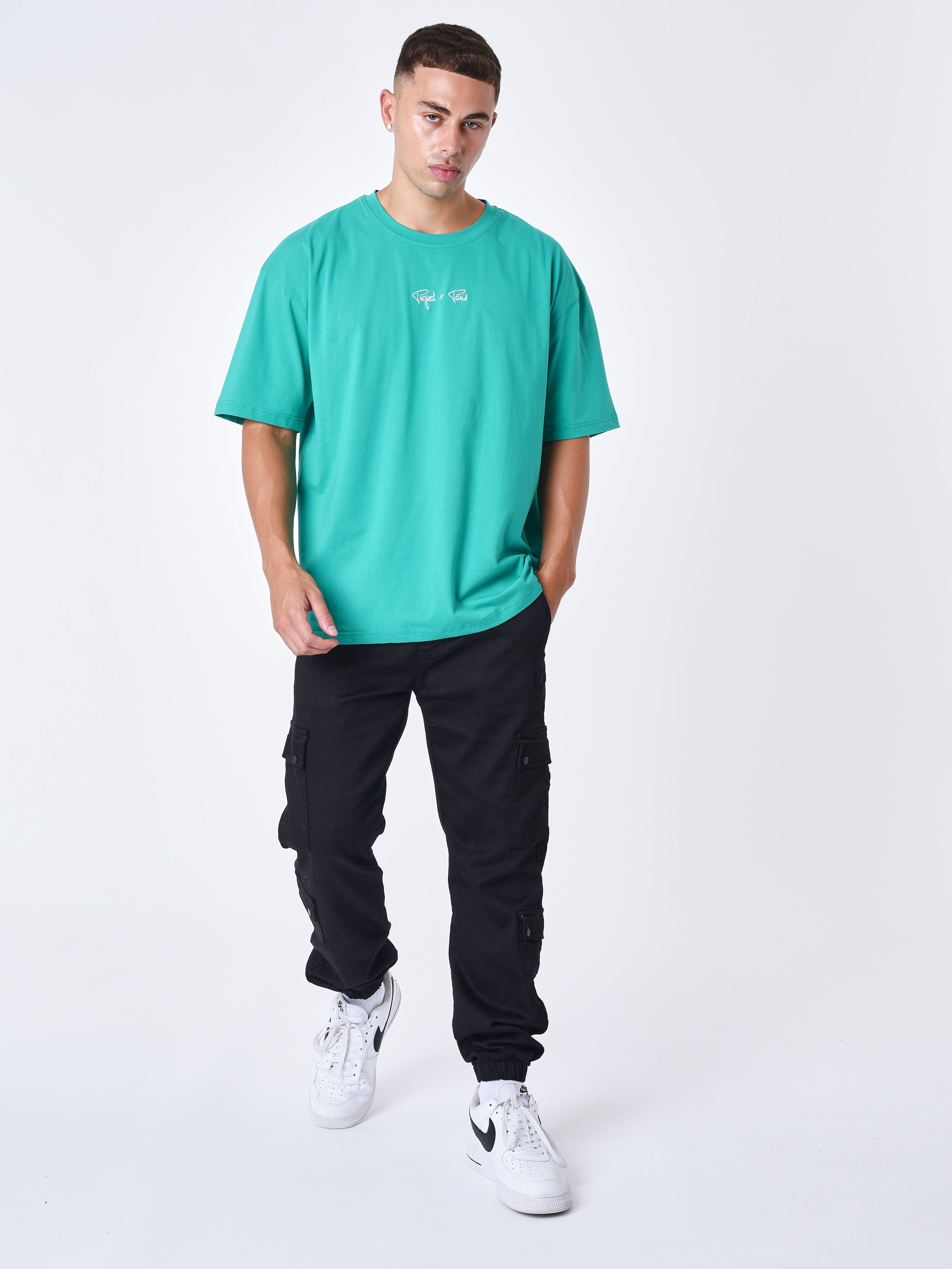 Logo embroidery T-shirt-3