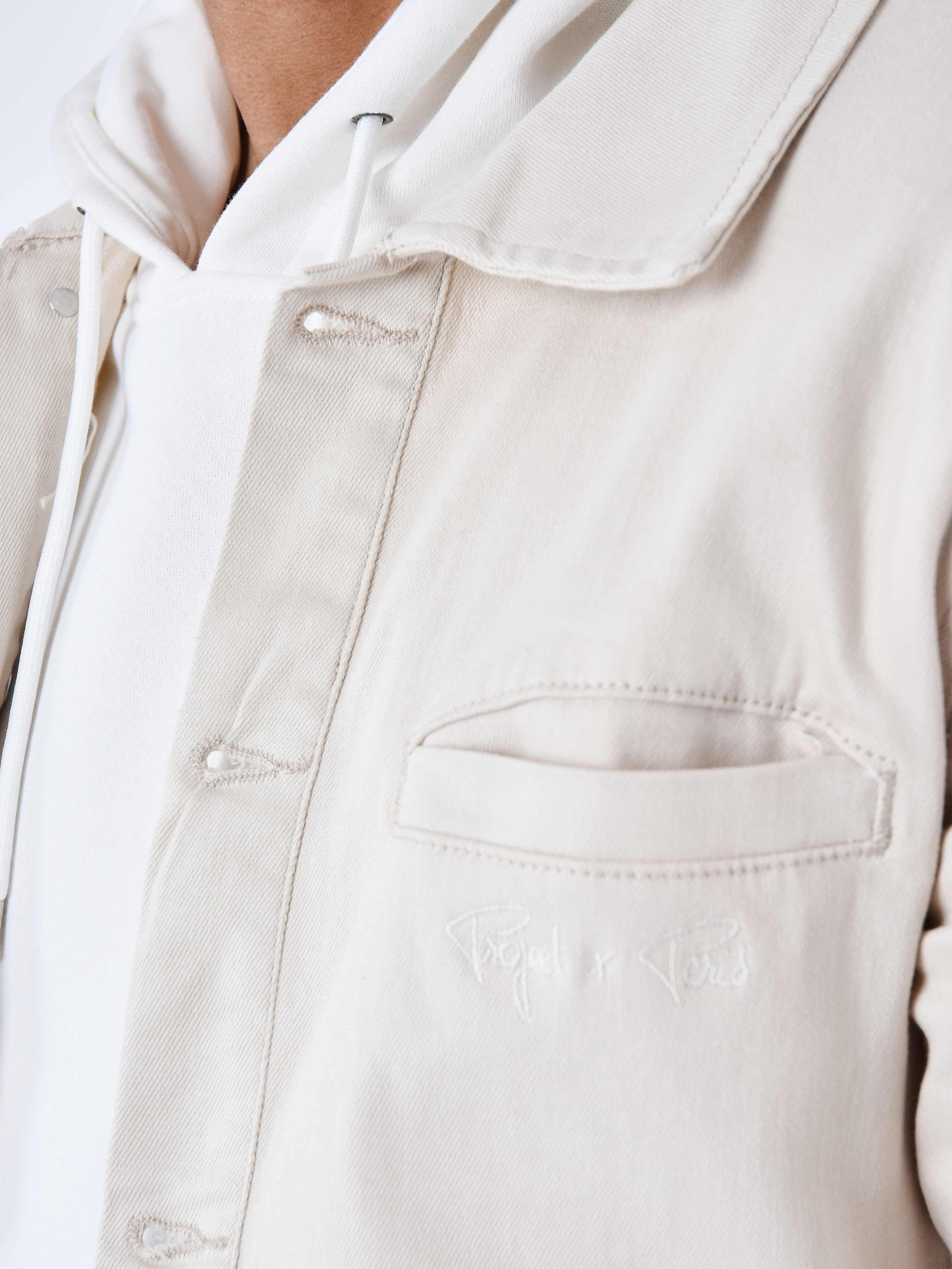 Two-tone denim jacket-7