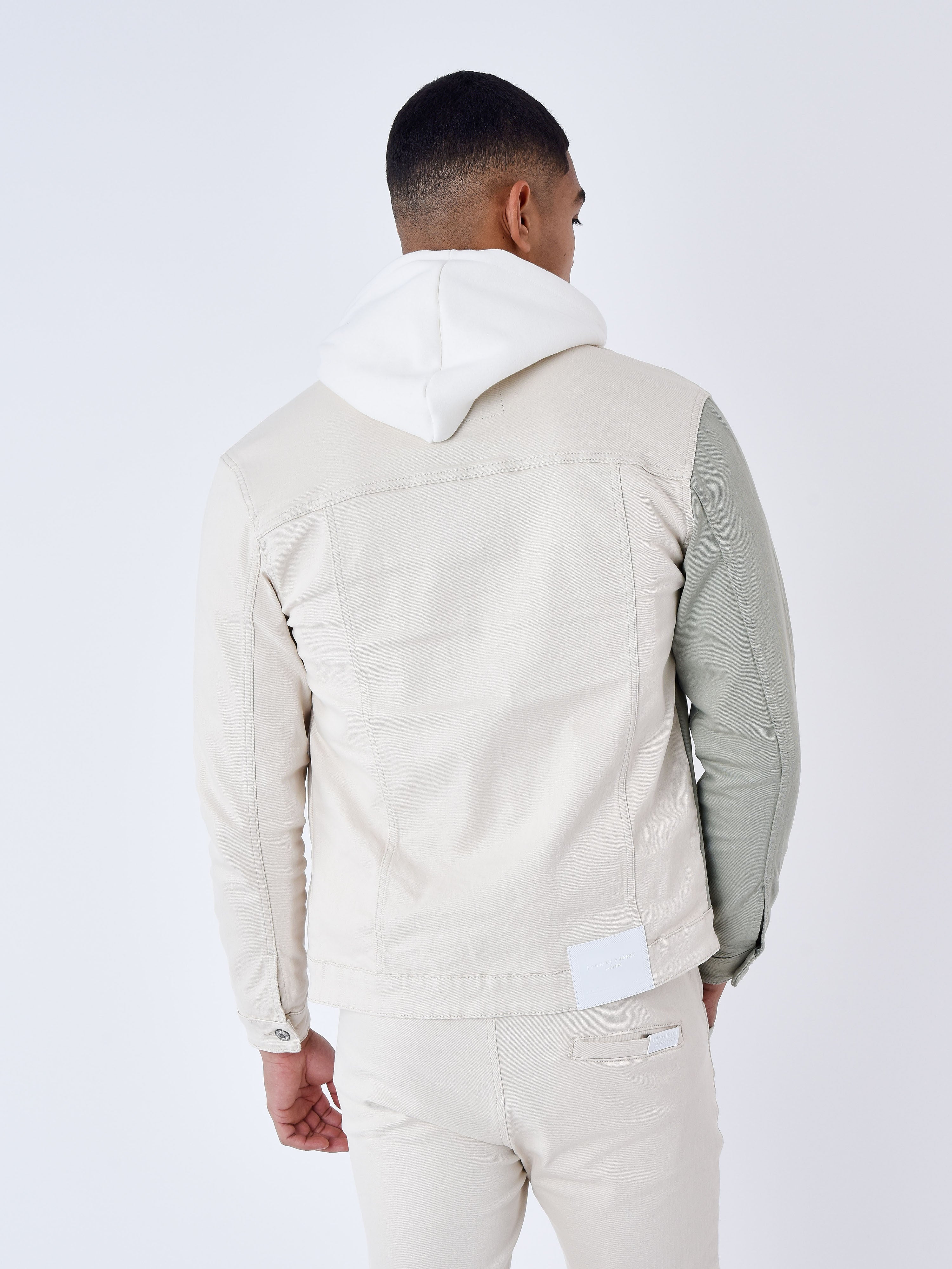 Two-tone denim jacket-5