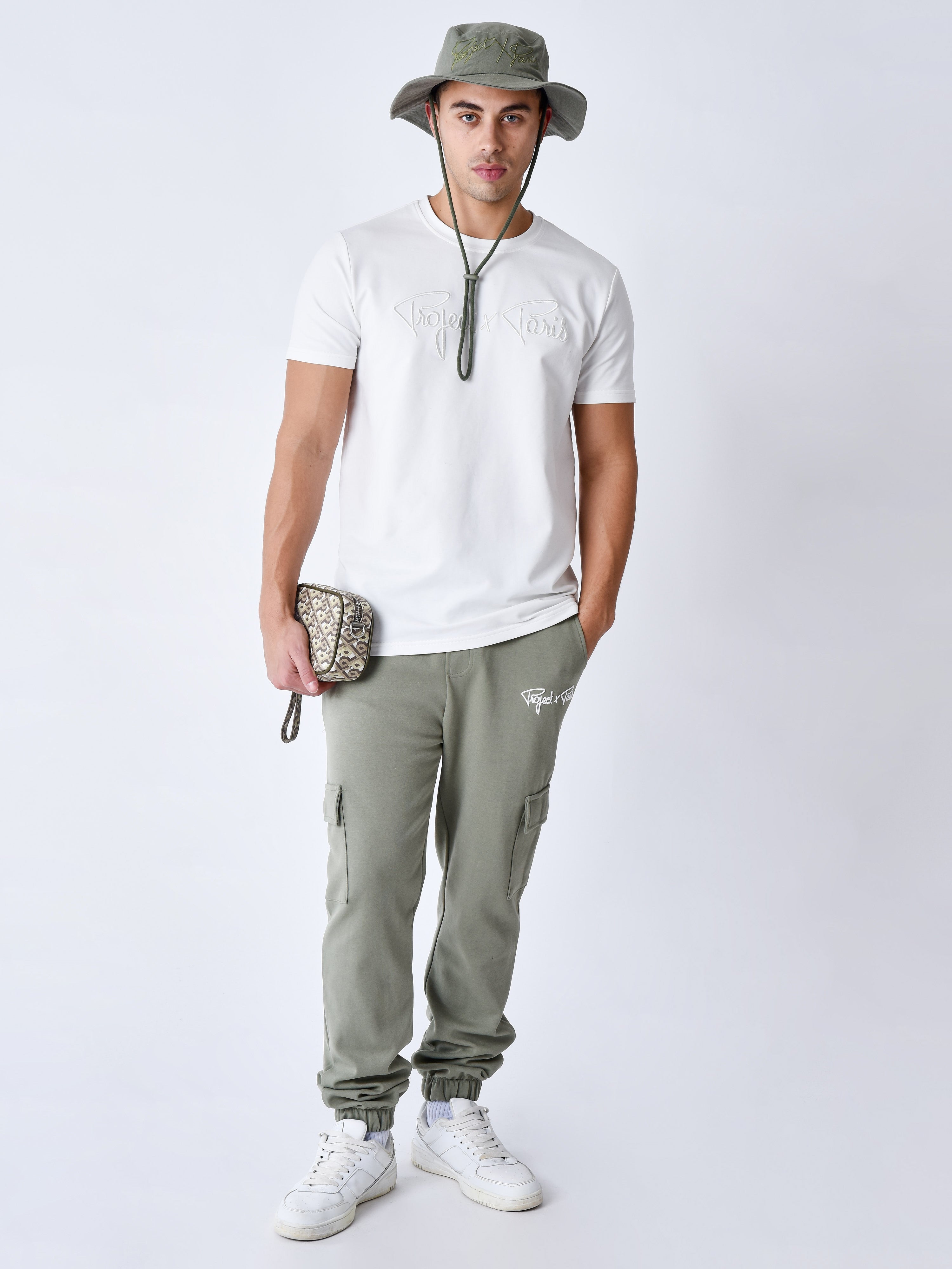 Signature cargo style jogging bottoms-1