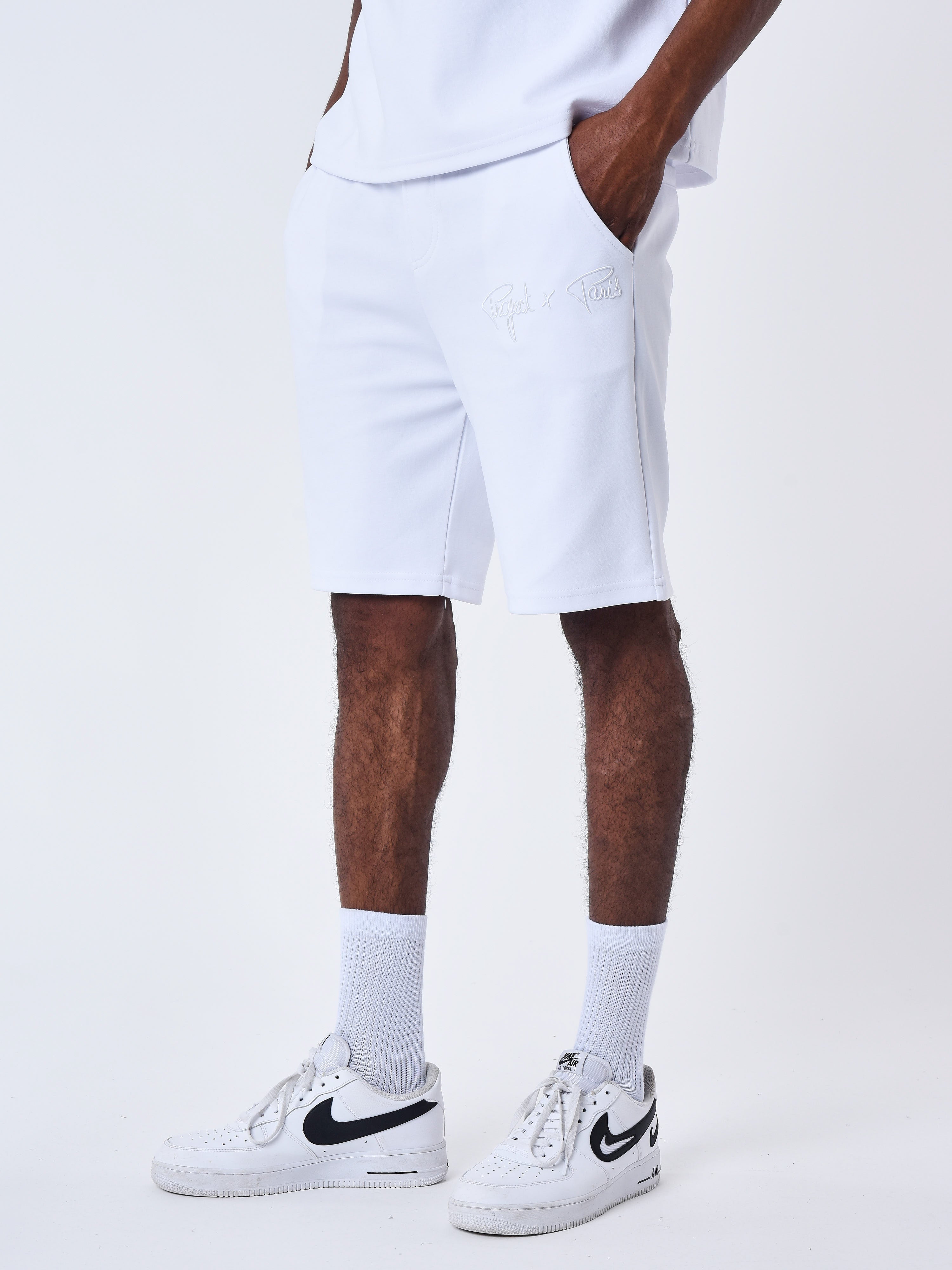 Pantaloncini con ricamo logo-4