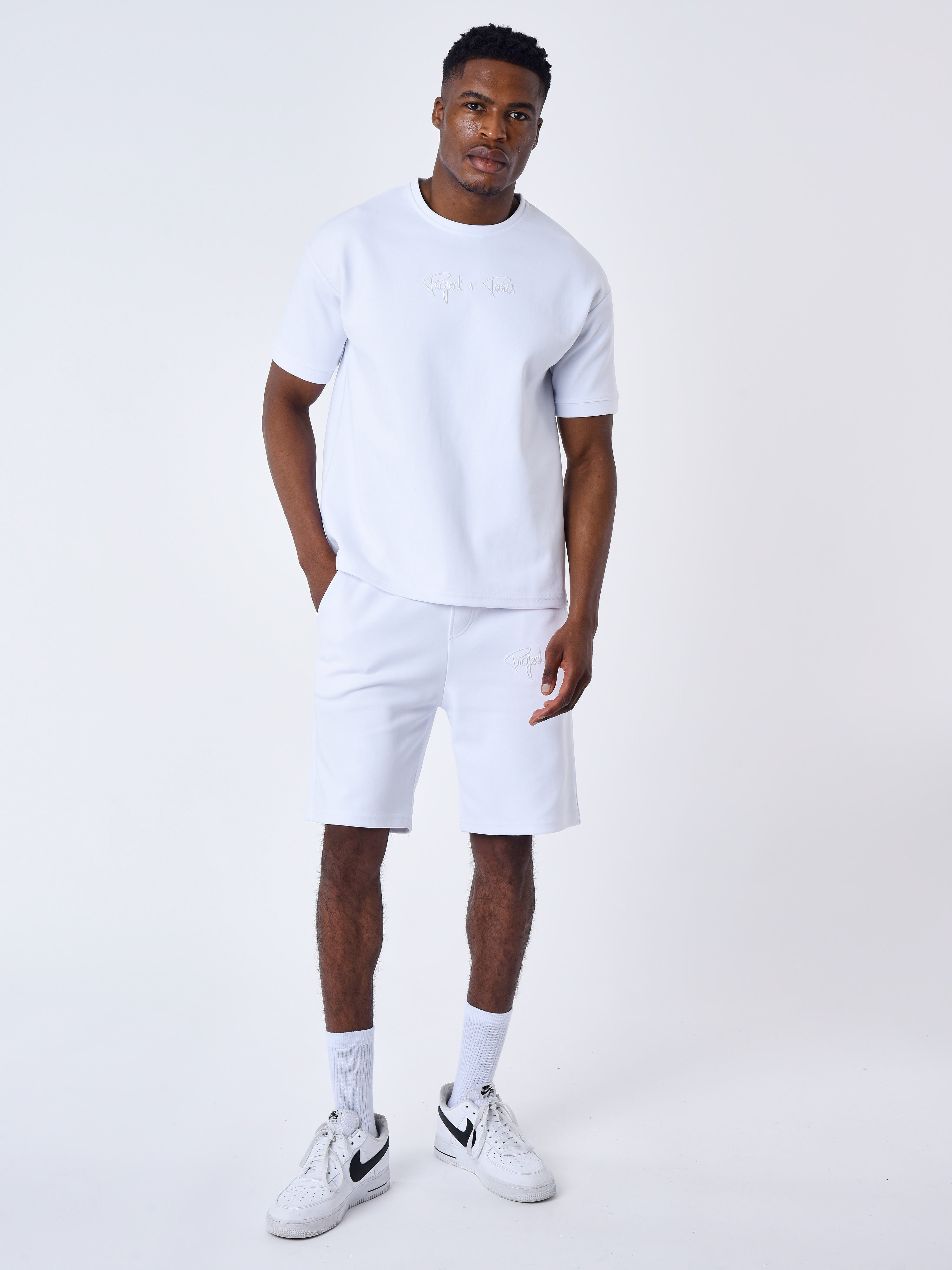 Pantaloncini con ricamo logo-3