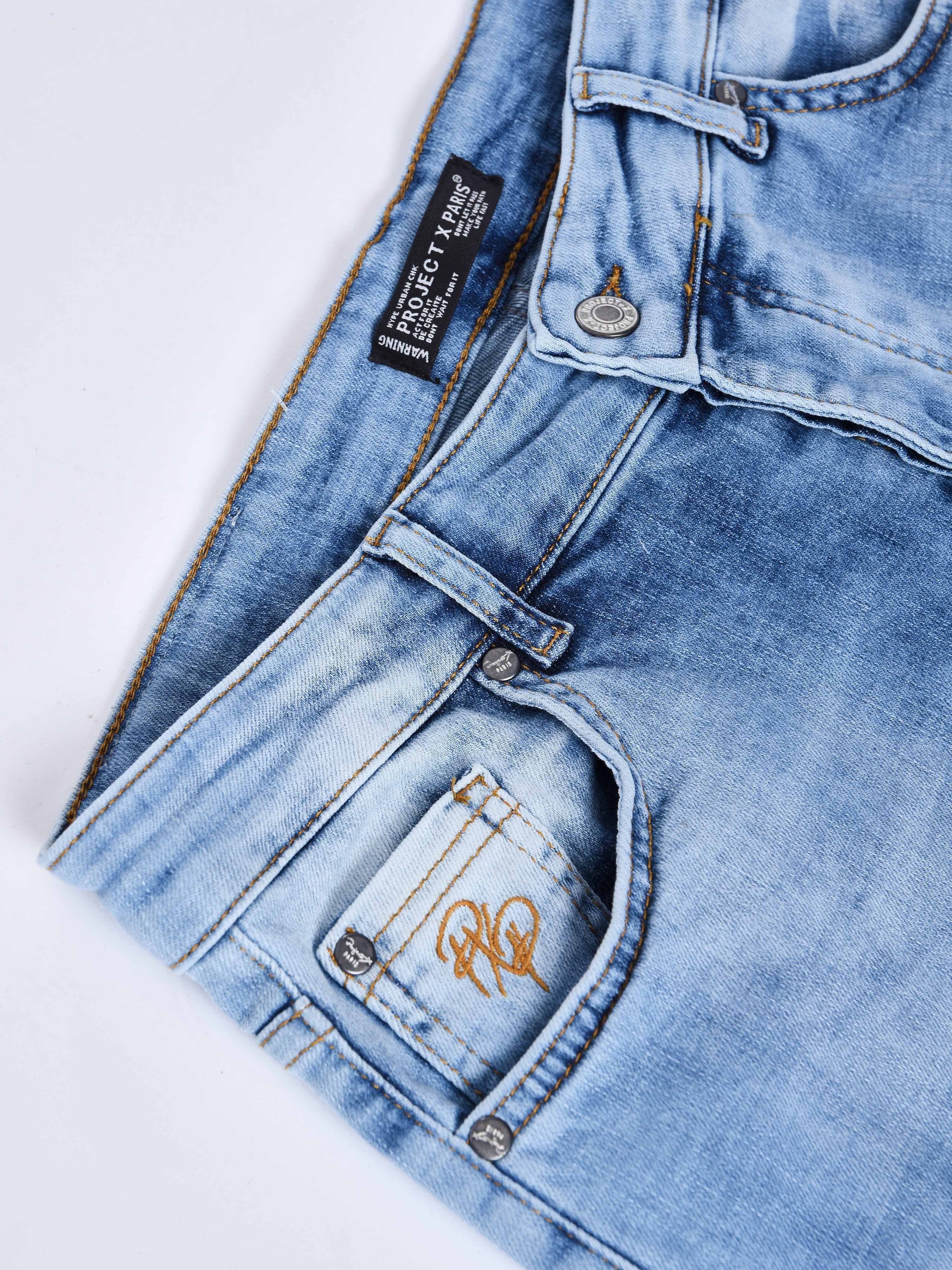 Regular ripped jeans met gaten-8