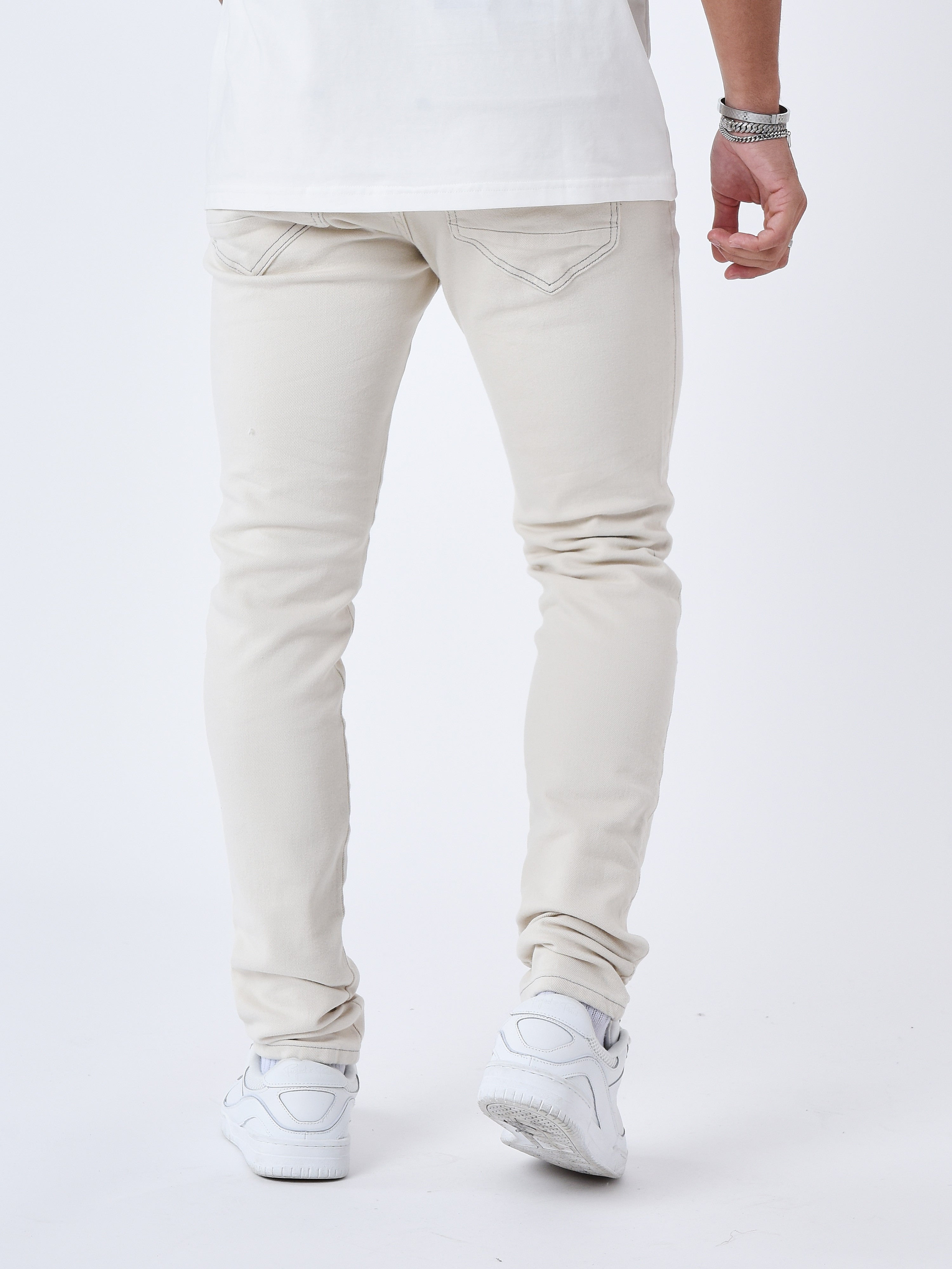 Slim Fit Jeans mit Kontrastnähten-5