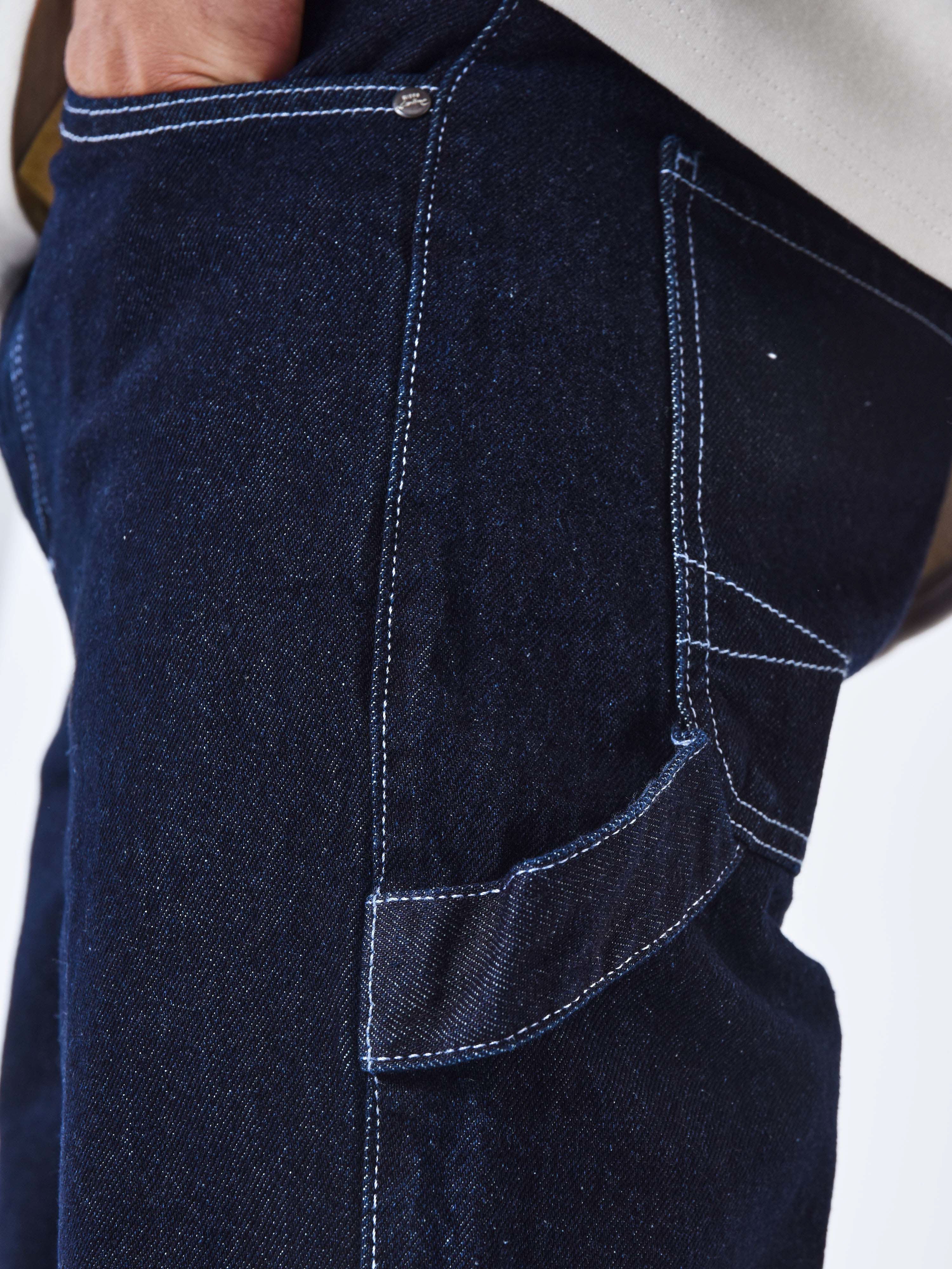 Jeans Regular com costura contrastante-8