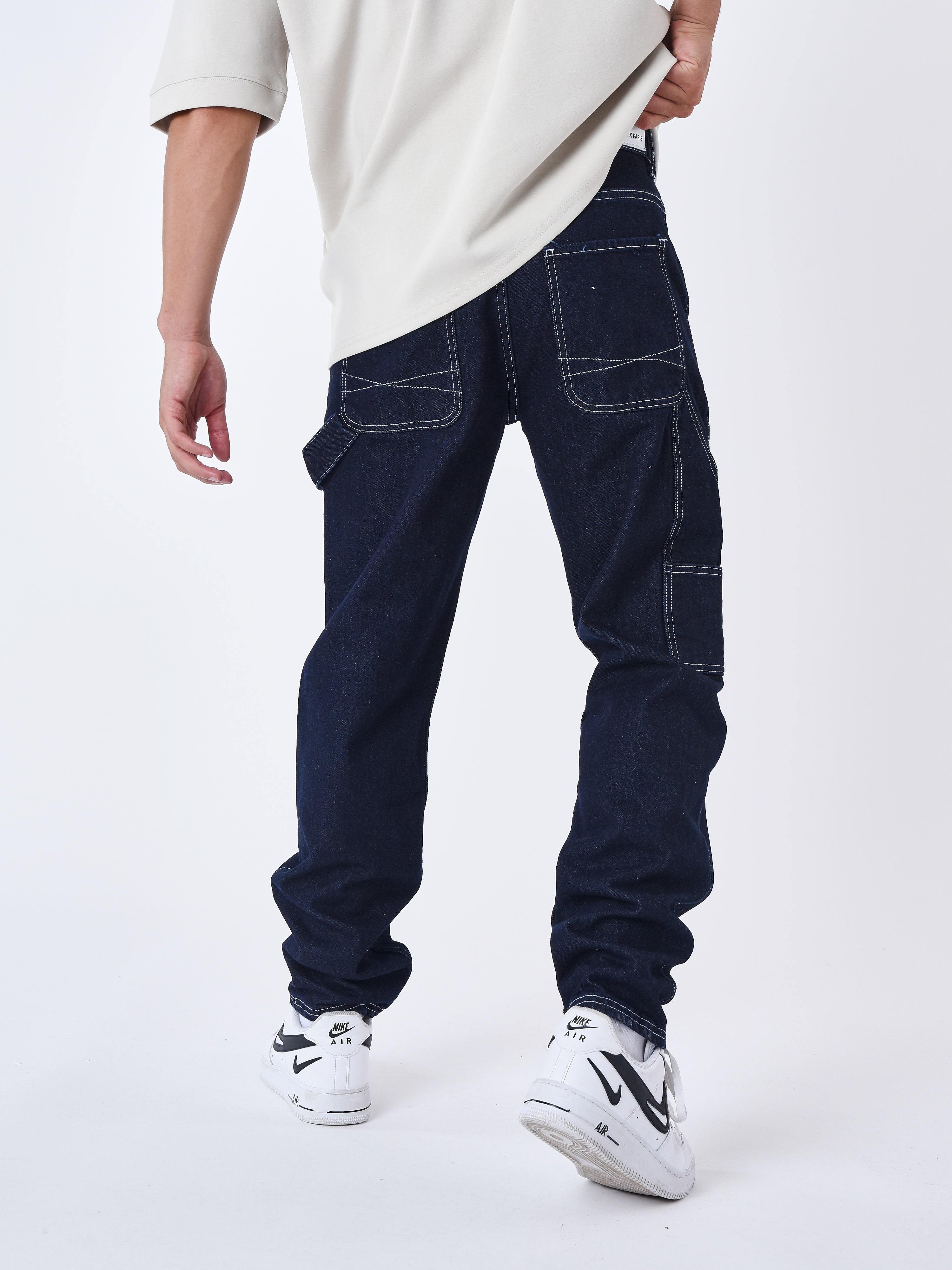 Jeans Regular com costura contrastante-5