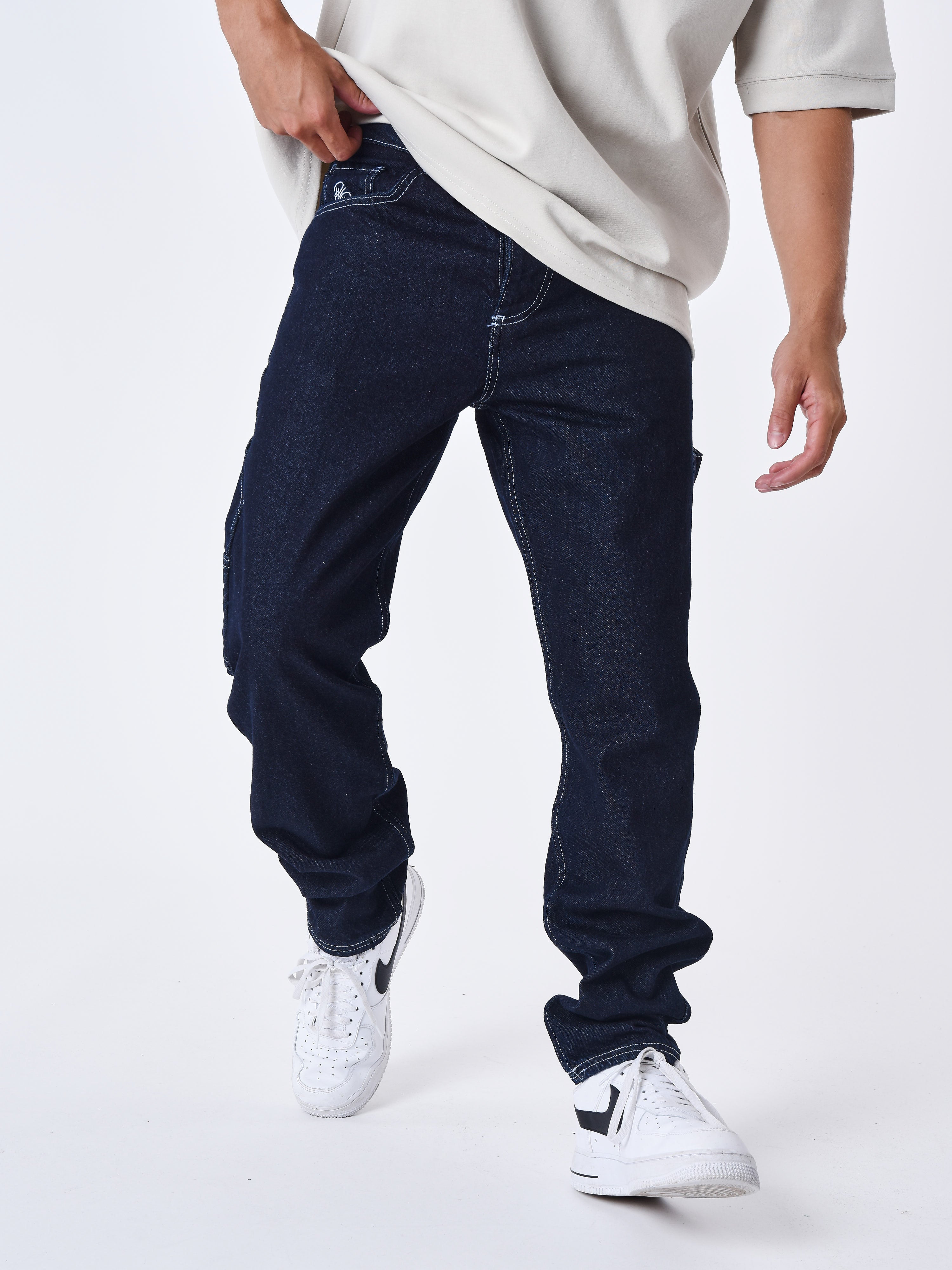 Jeans Regular com costura contrastante-2