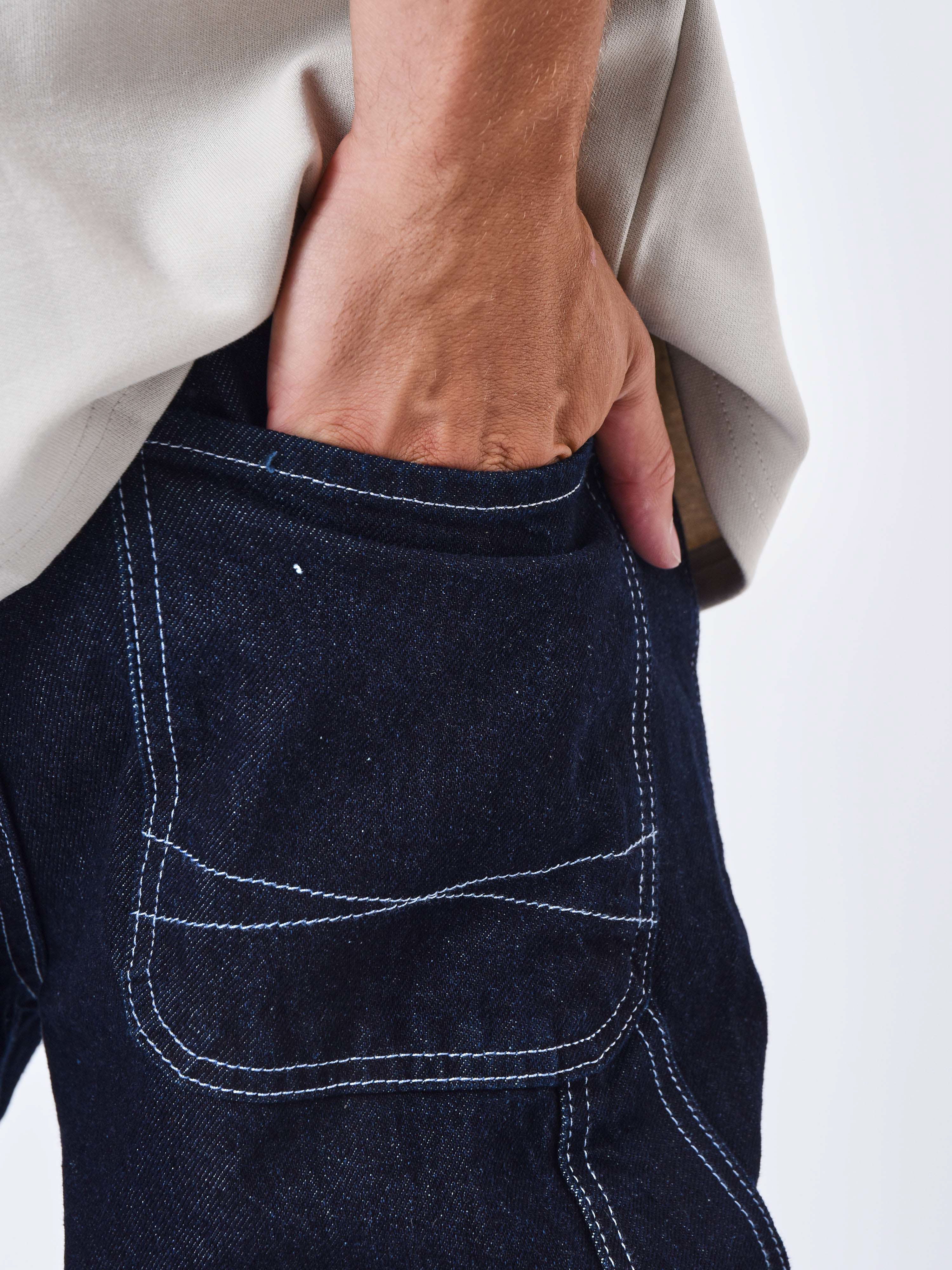 Jeans Regular com costura contrastante-6