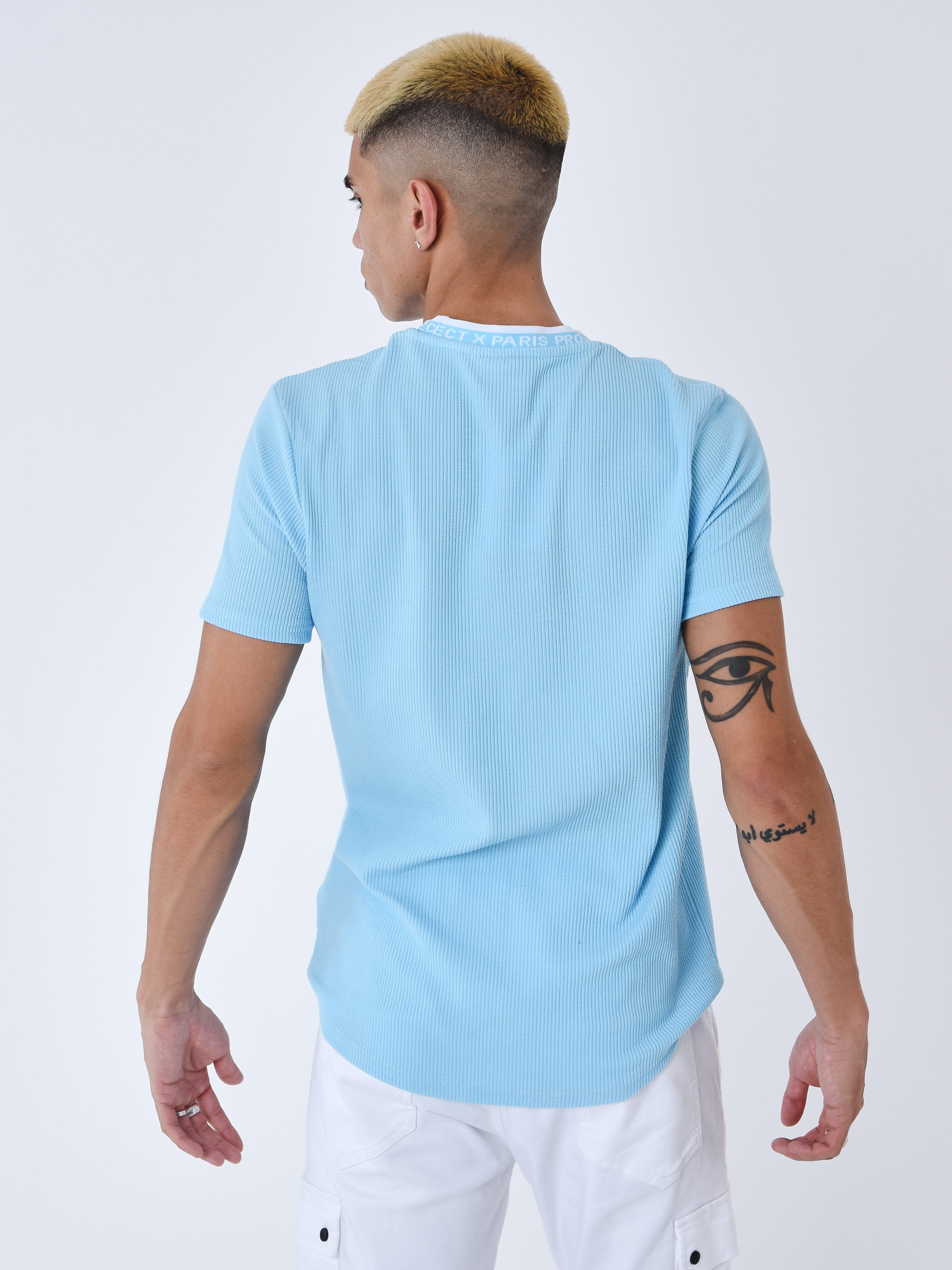 Textured embroidered t-shirt-2