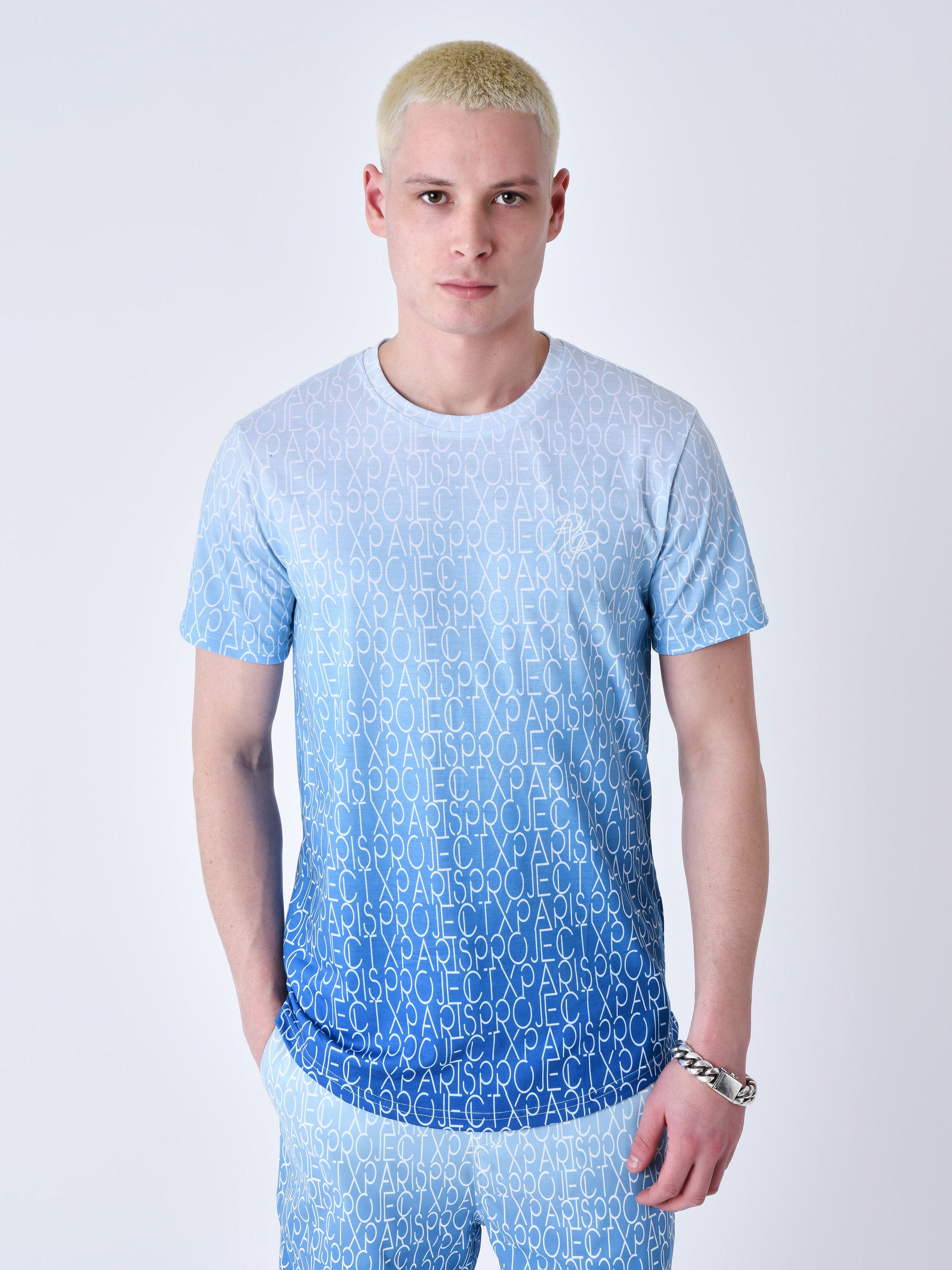 tee-shirt-a-effet-degrade-bicolore-et-all-over-ice-blue