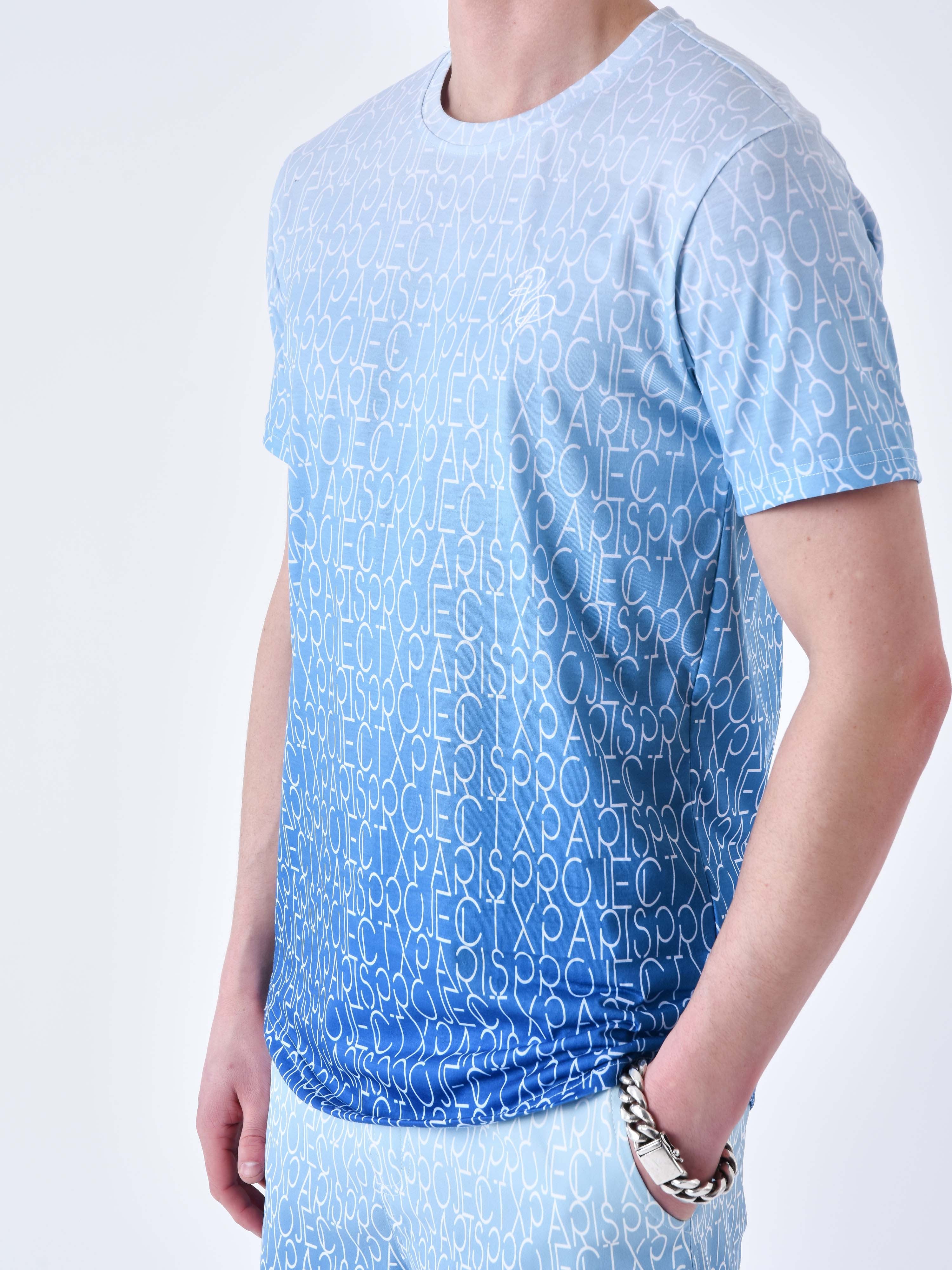 T-shirt à effet degradé bicolore et all over-5