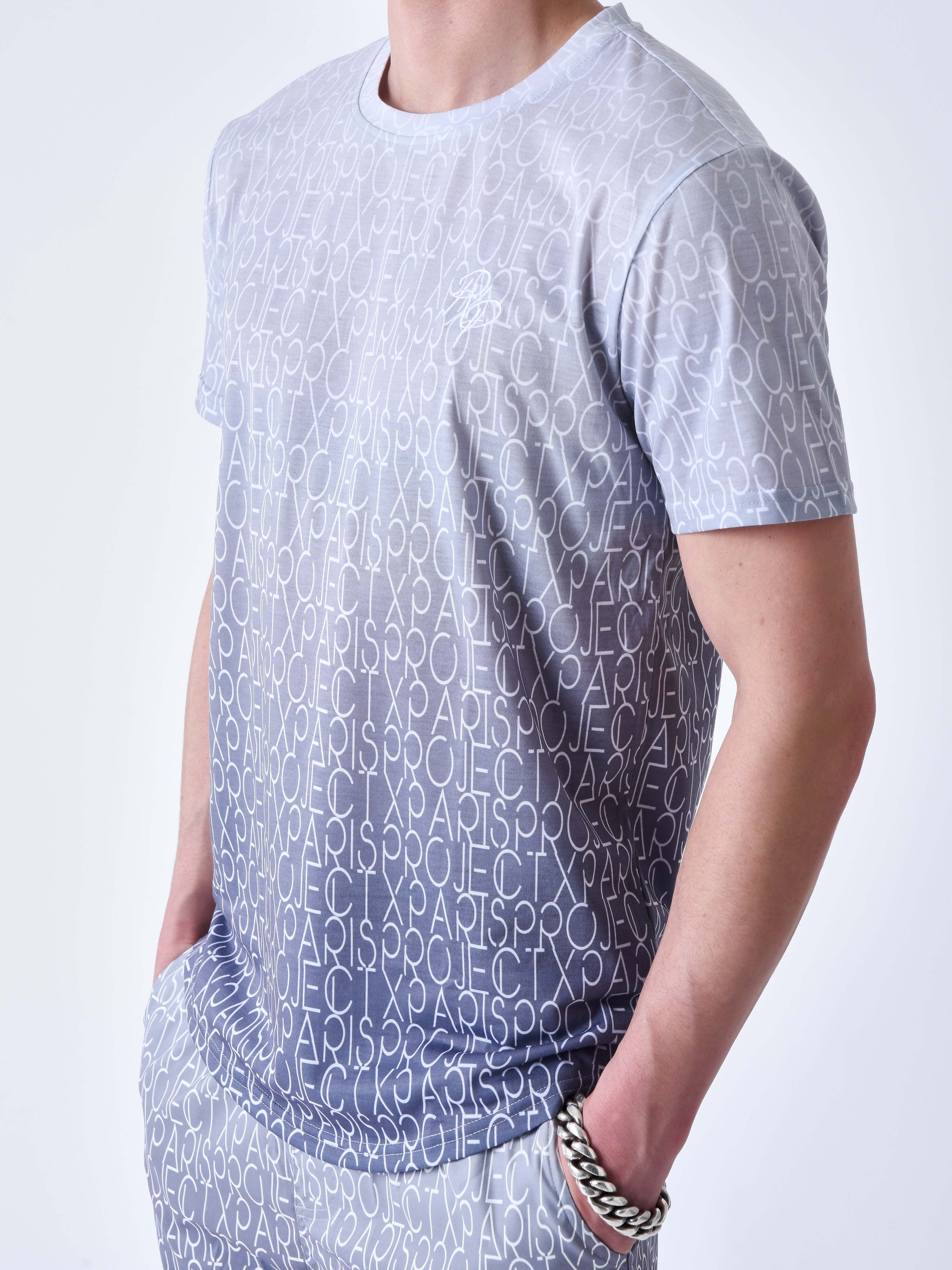T-shirt à effet degradé bicolore et all over-5