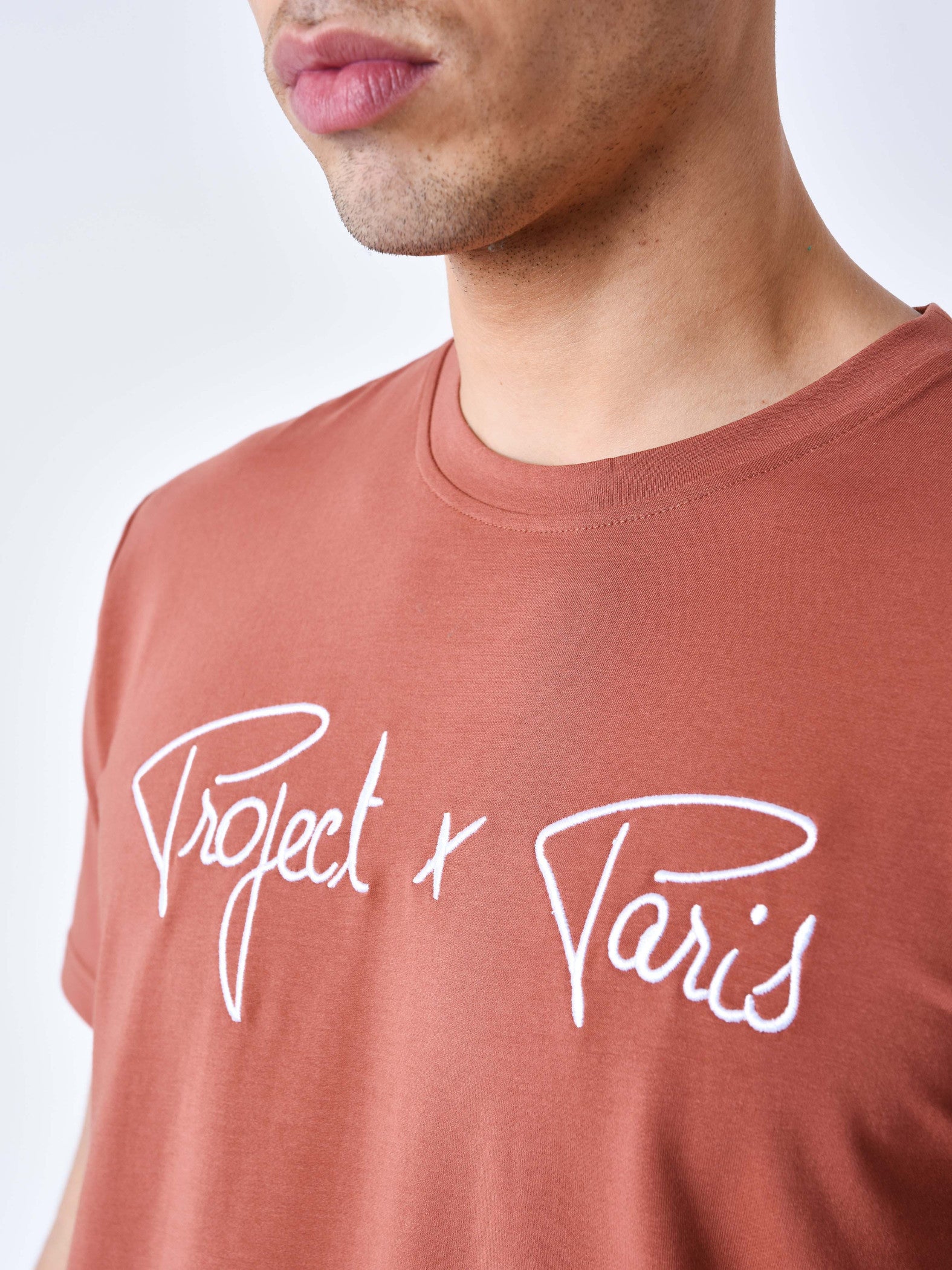 tee-shirt-basic-broderie-logo-project-x-paris-marron
