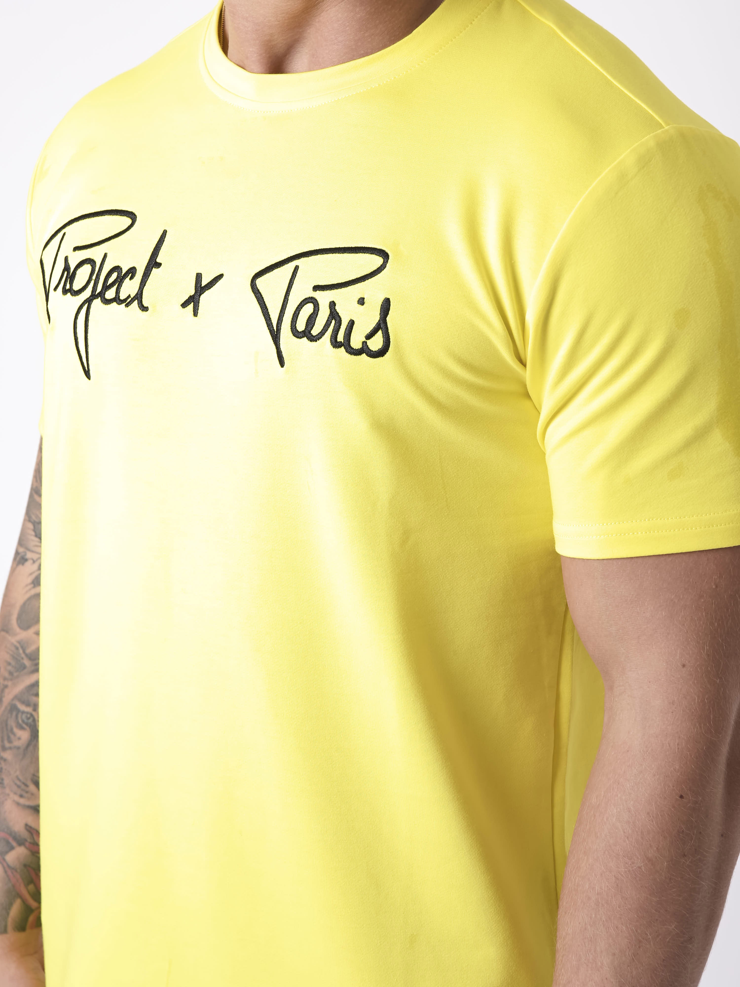 tee-shirt-basic-broderie-logo-project-x-paris-jaune-citron