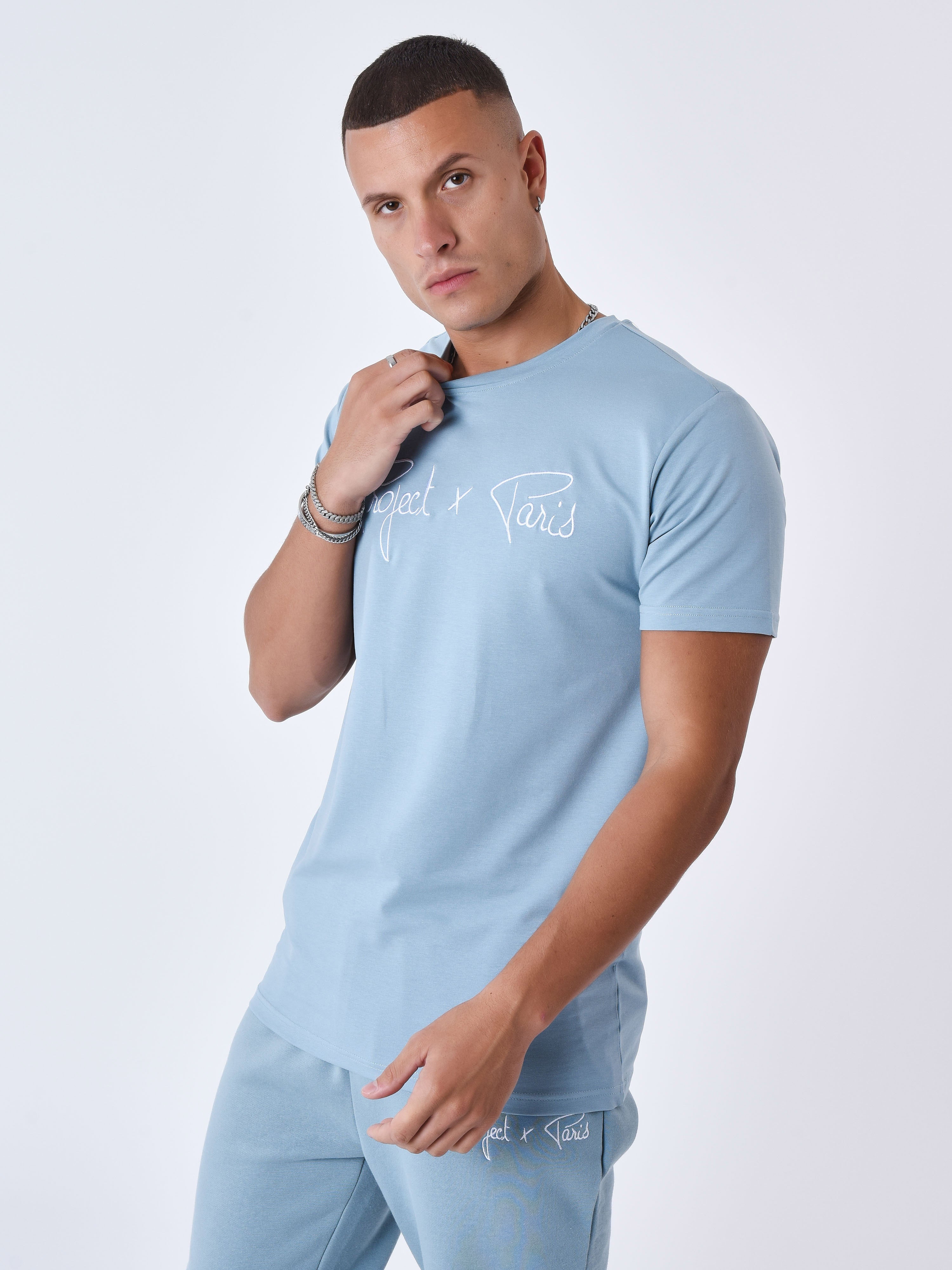 tee-shirt-basic-broderie-logo-project-x-paris-bleu-gris