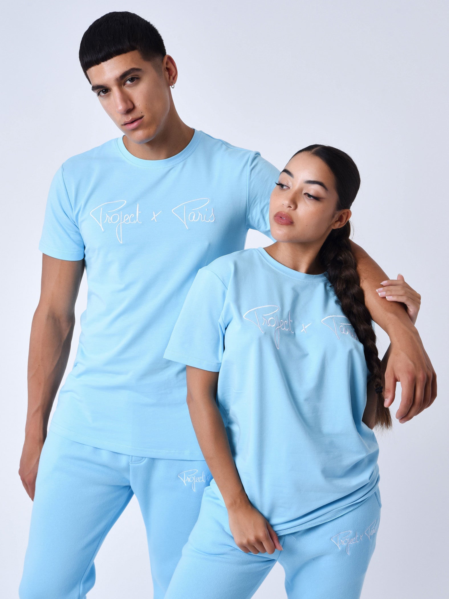 tee-shirt-basic-broderie-logo-project-x-paris-cyan