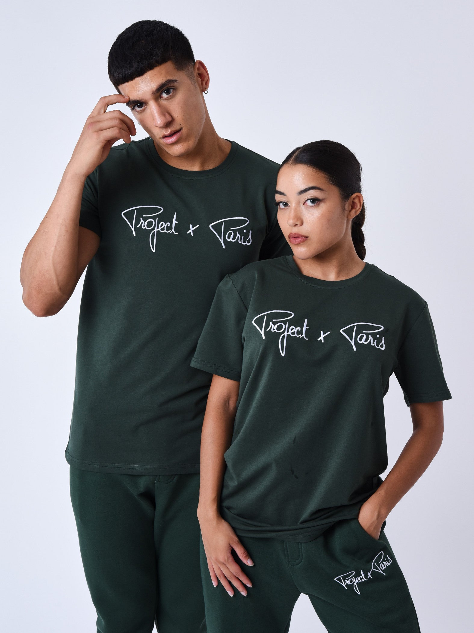 tee-shirt-basic-broderie-logo-project-x-paris-4062-vert