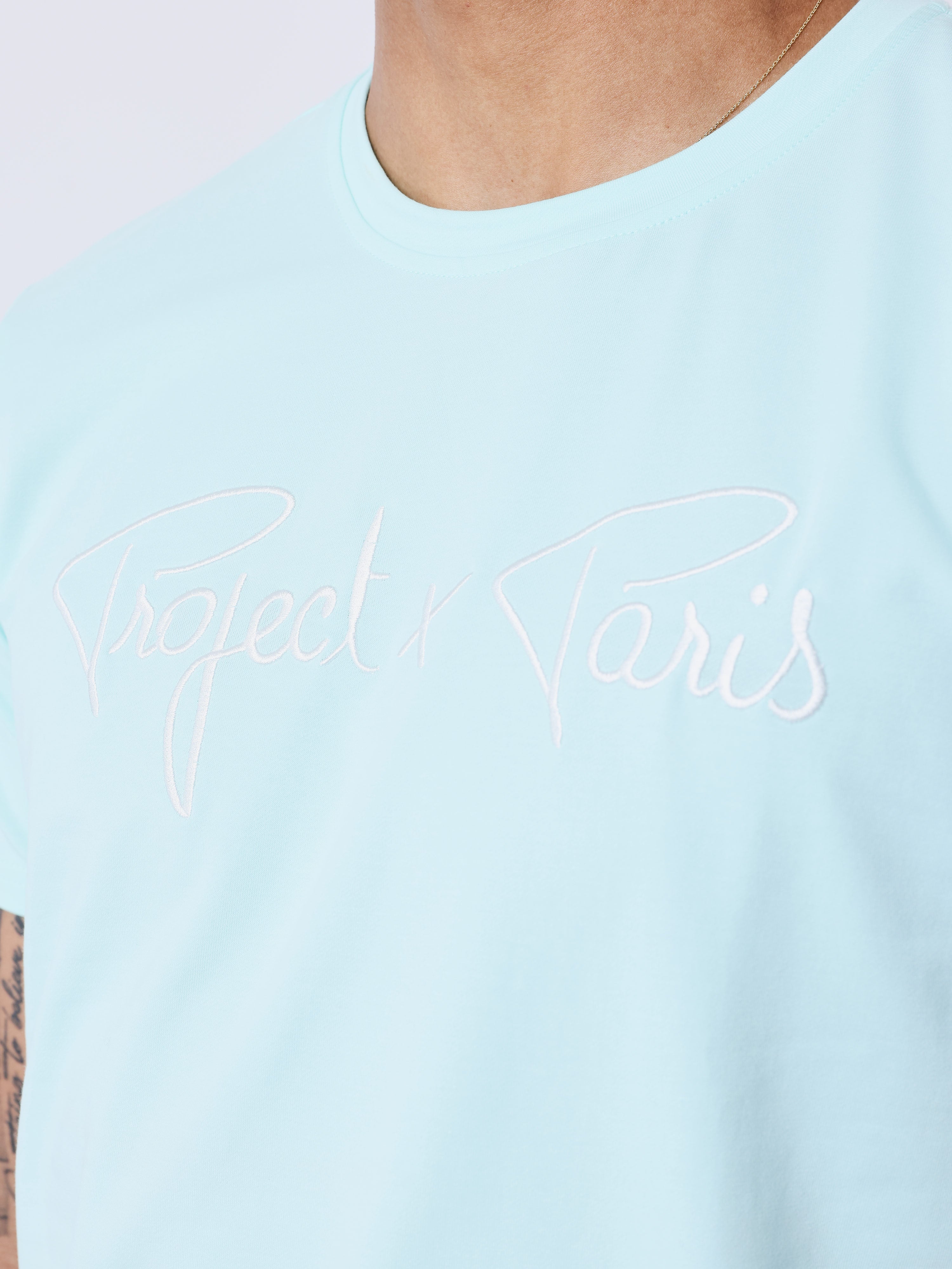tee-shirt-basic-broderie-logo-project-x-paris-honeydew
