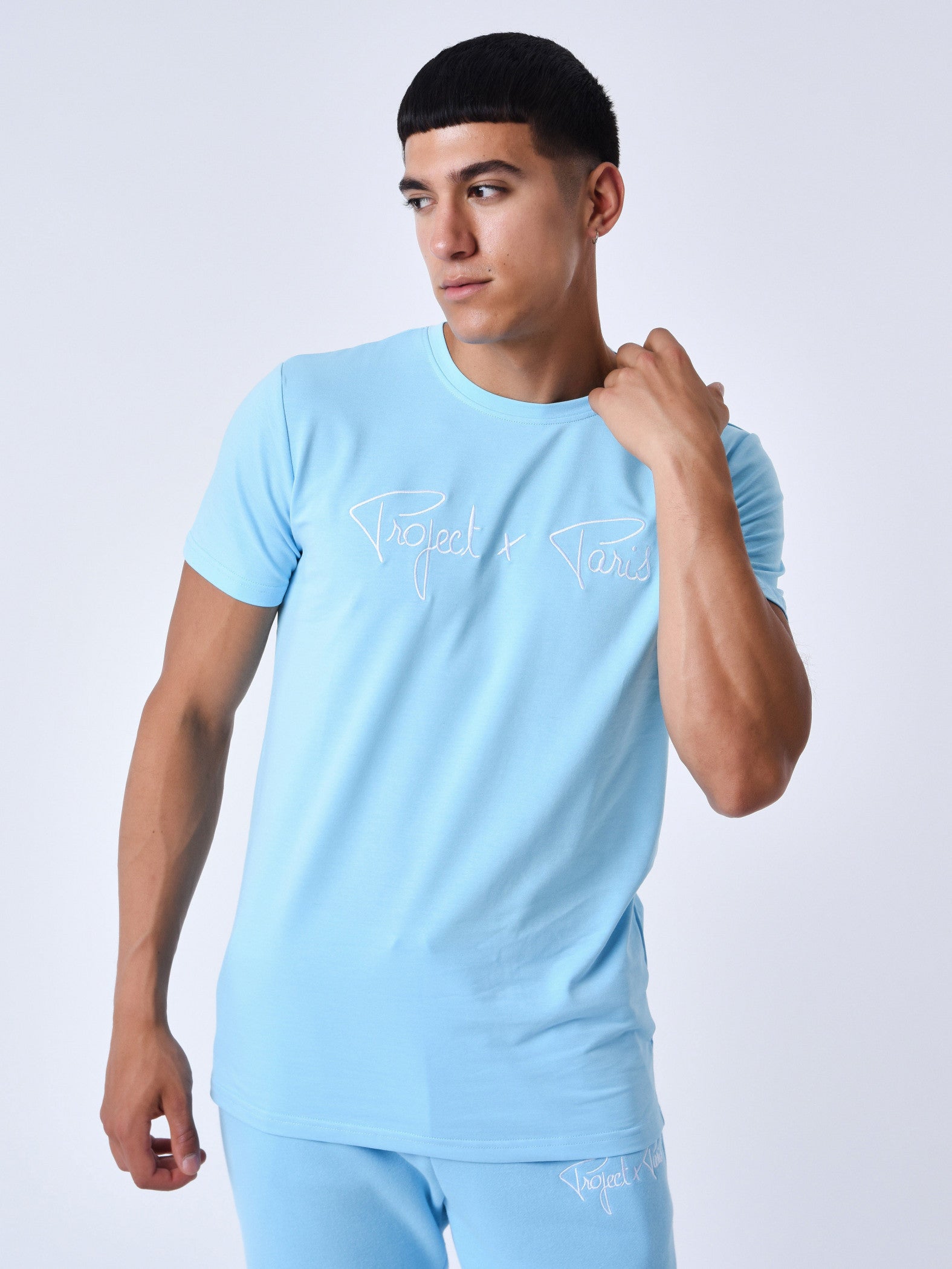 tee-shirt-basic-broderie-logo-project-x-paris-cyan