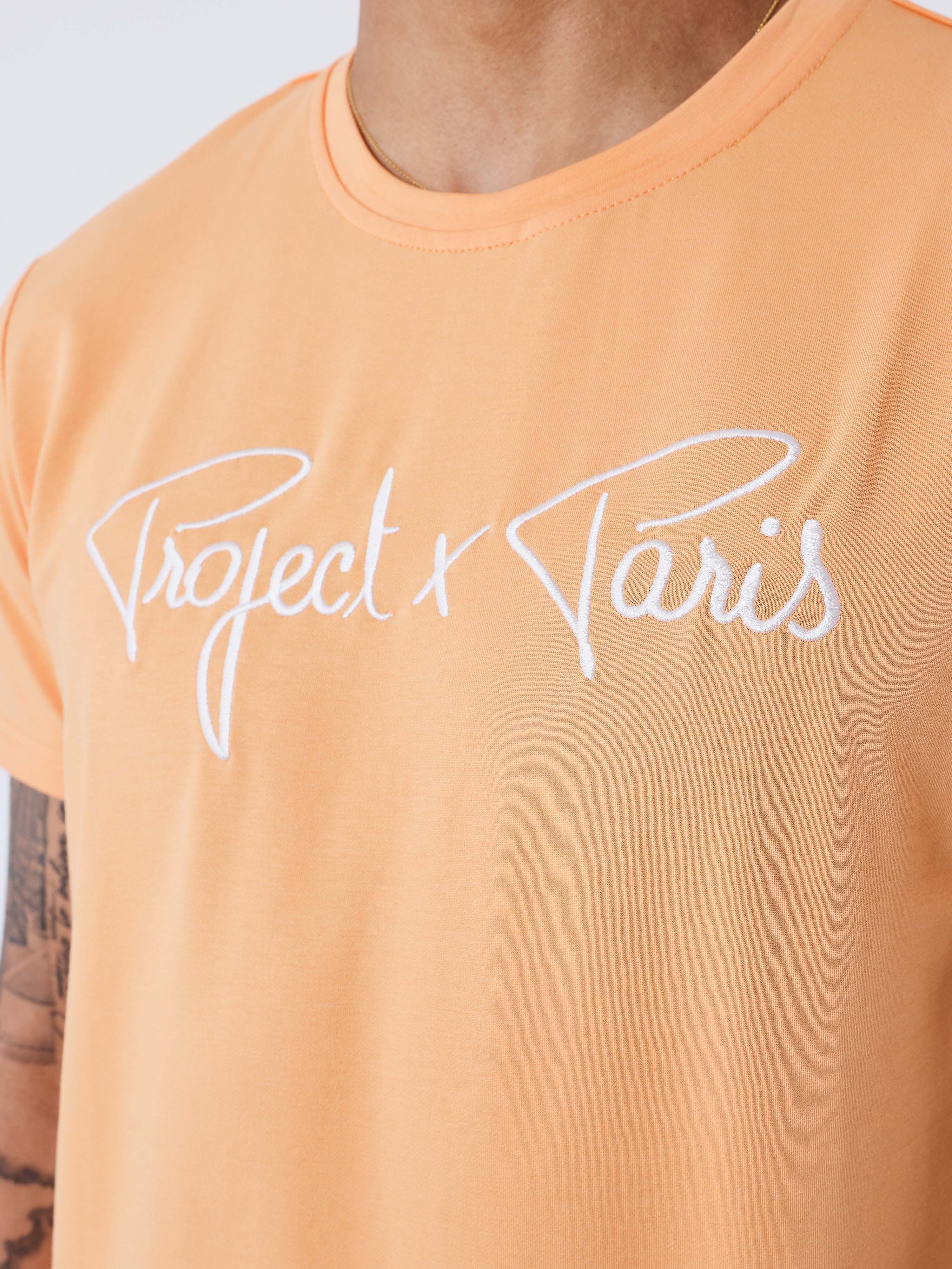 tee-shirt-basic-broderie-logo-project-x-paris-apricot-cream