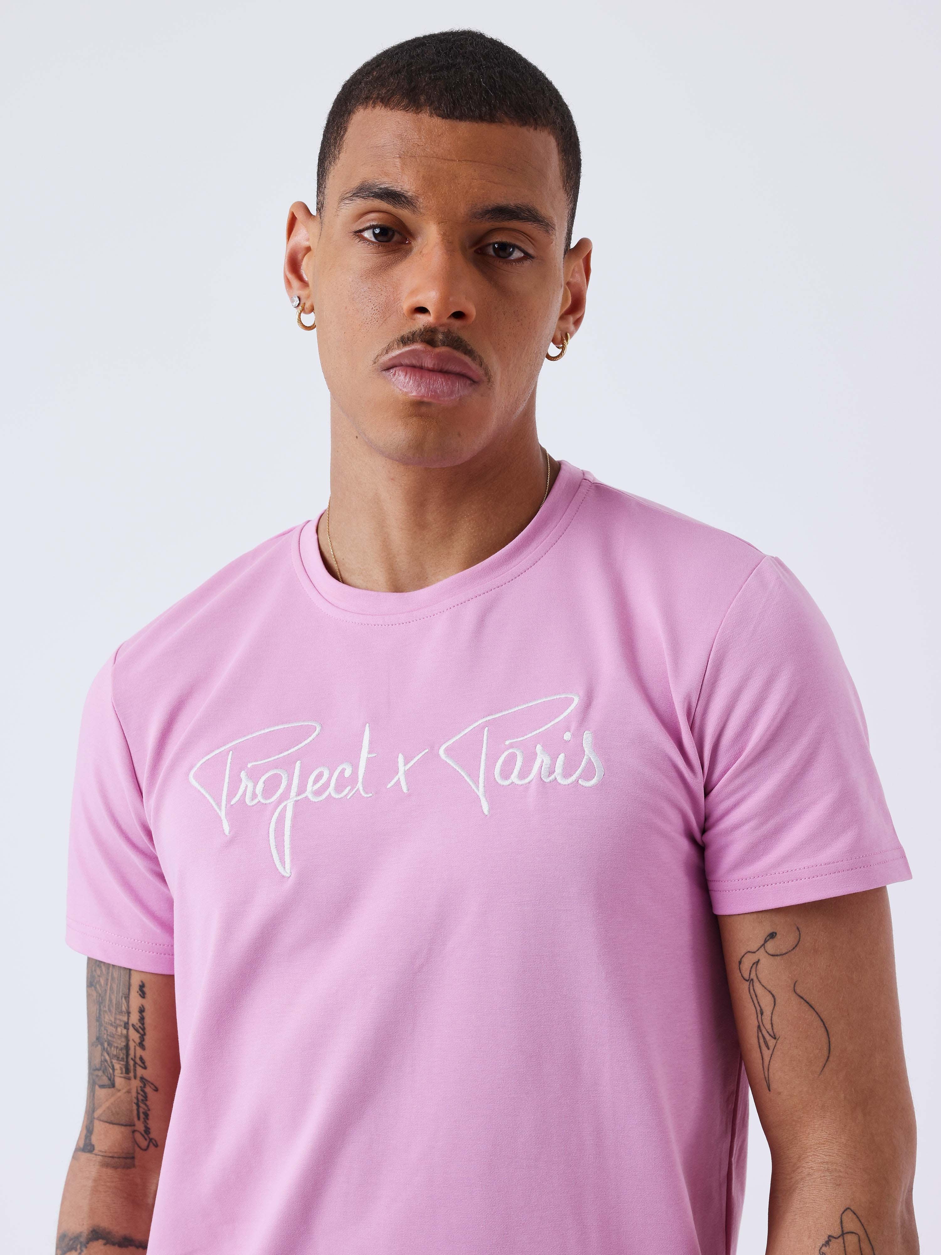 tee-shirt-basic-broderie-logo-project-x-paris-begonia-pink