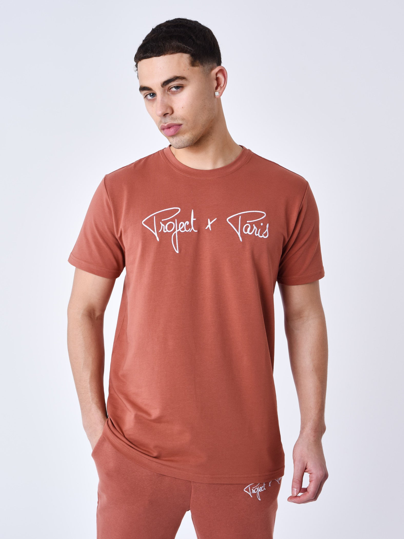 tee-shirt-basic-broderie-logo-project-x-paris-marron