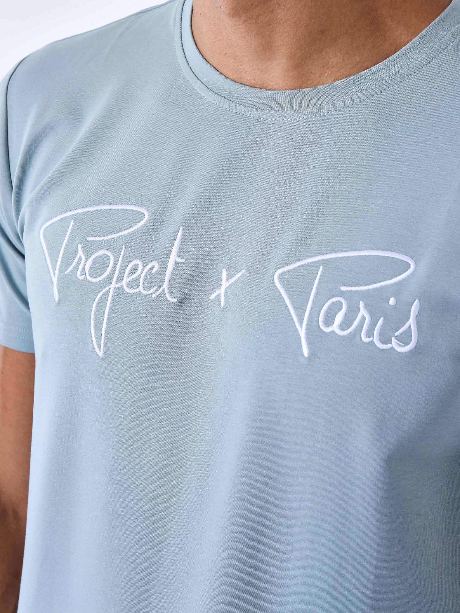 tee-shirt-basic-broderie-logo-project-x-paris-bleu-vert