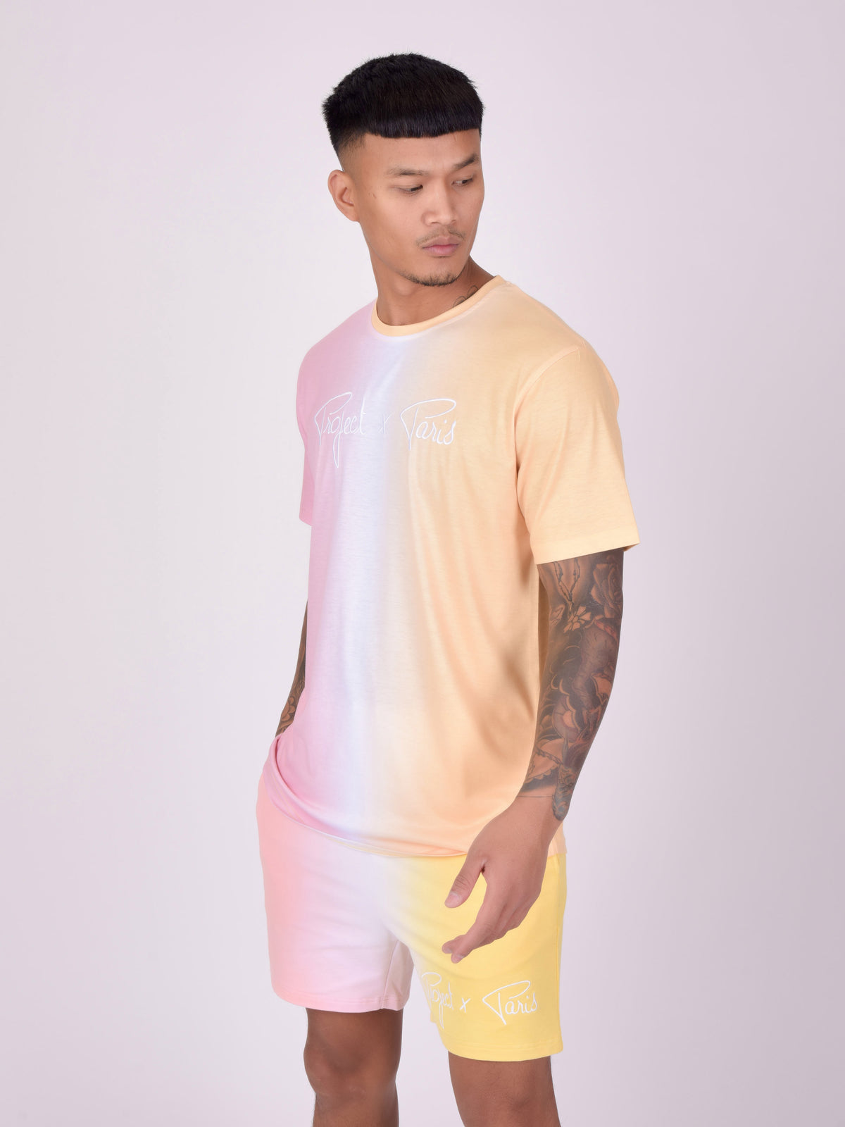 tee-shirt-bicolore-degrade-jaune