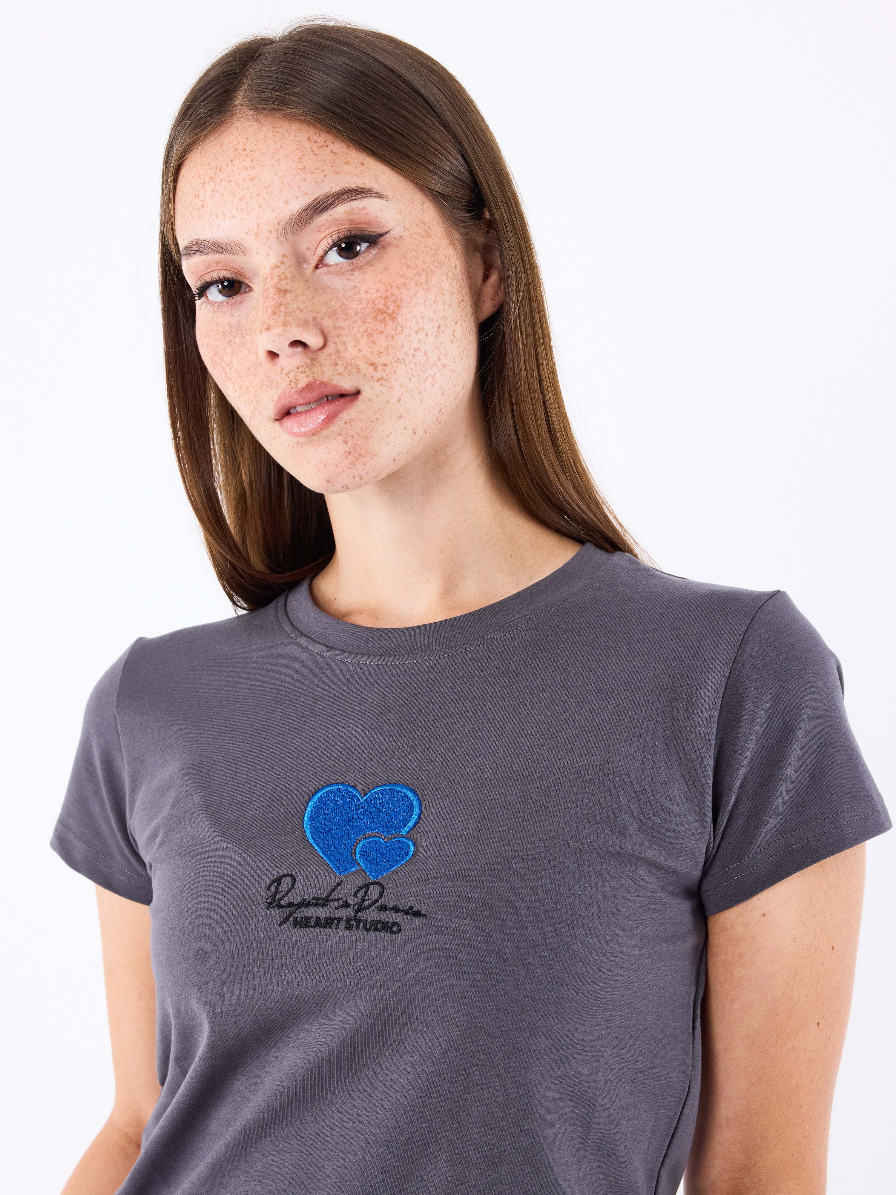 T-shirt broderie Cold hearts-4