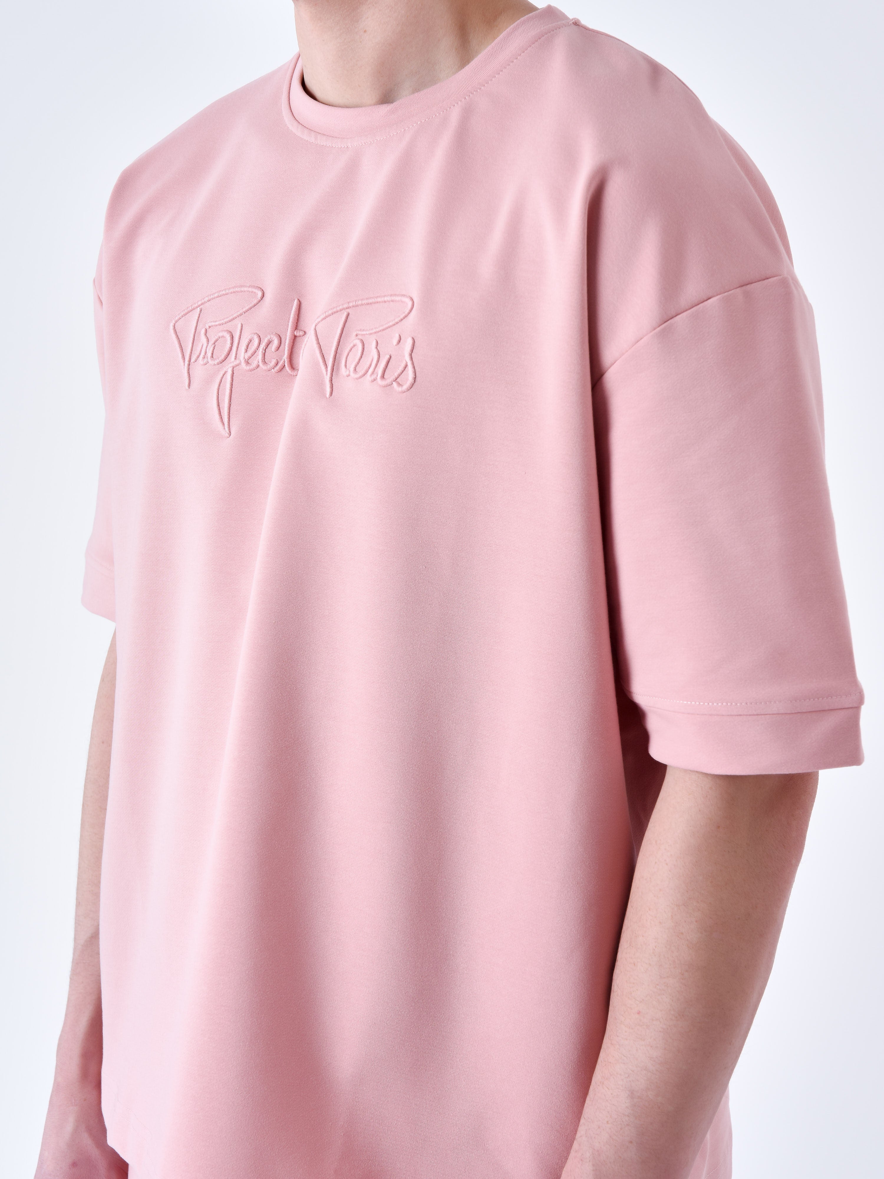 Tricou clasic cu broderie logo complet Signature-4