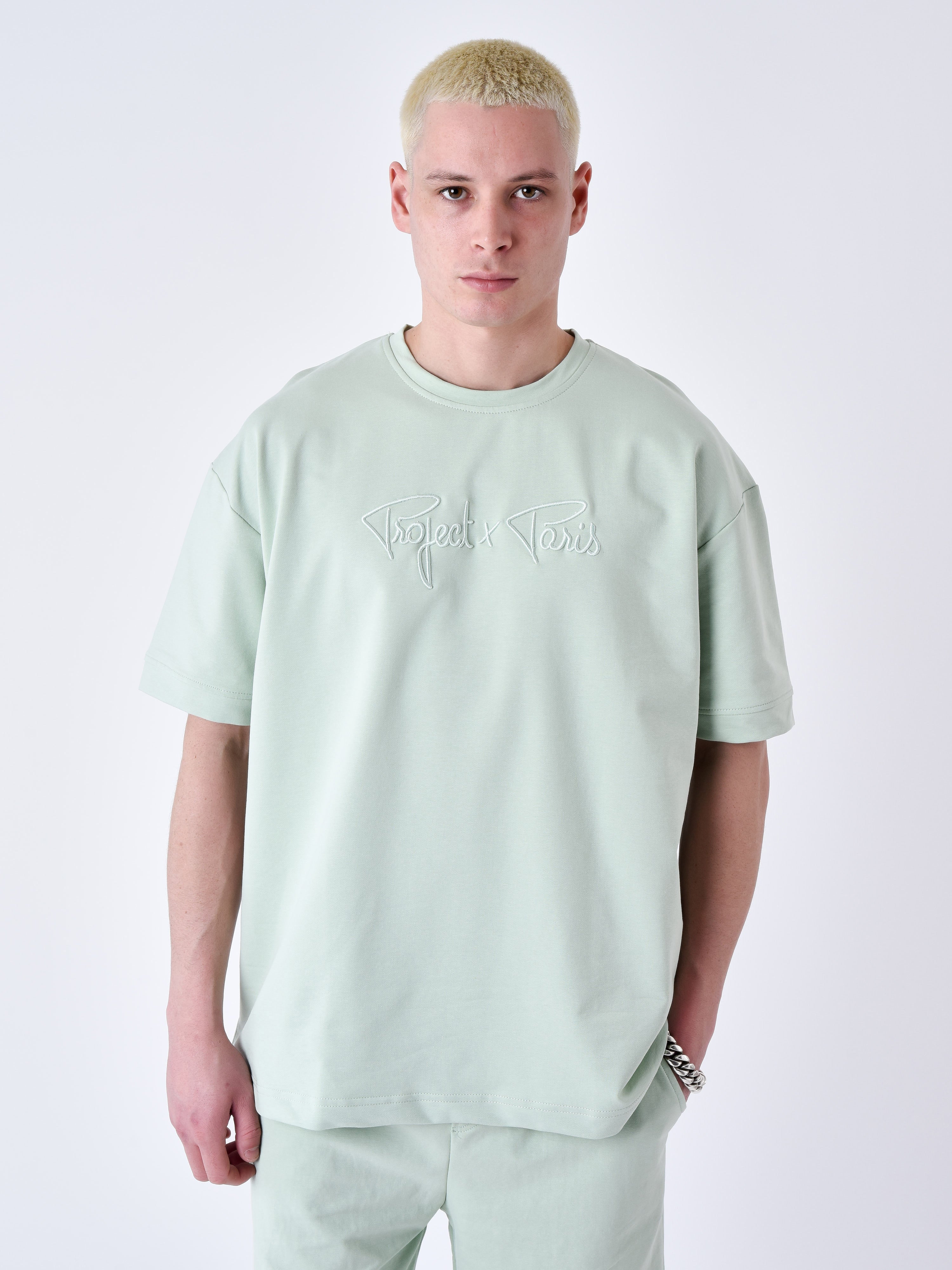 Klassisches T-Shirt mit vollständigem Logo und Signature-Stickerei-1