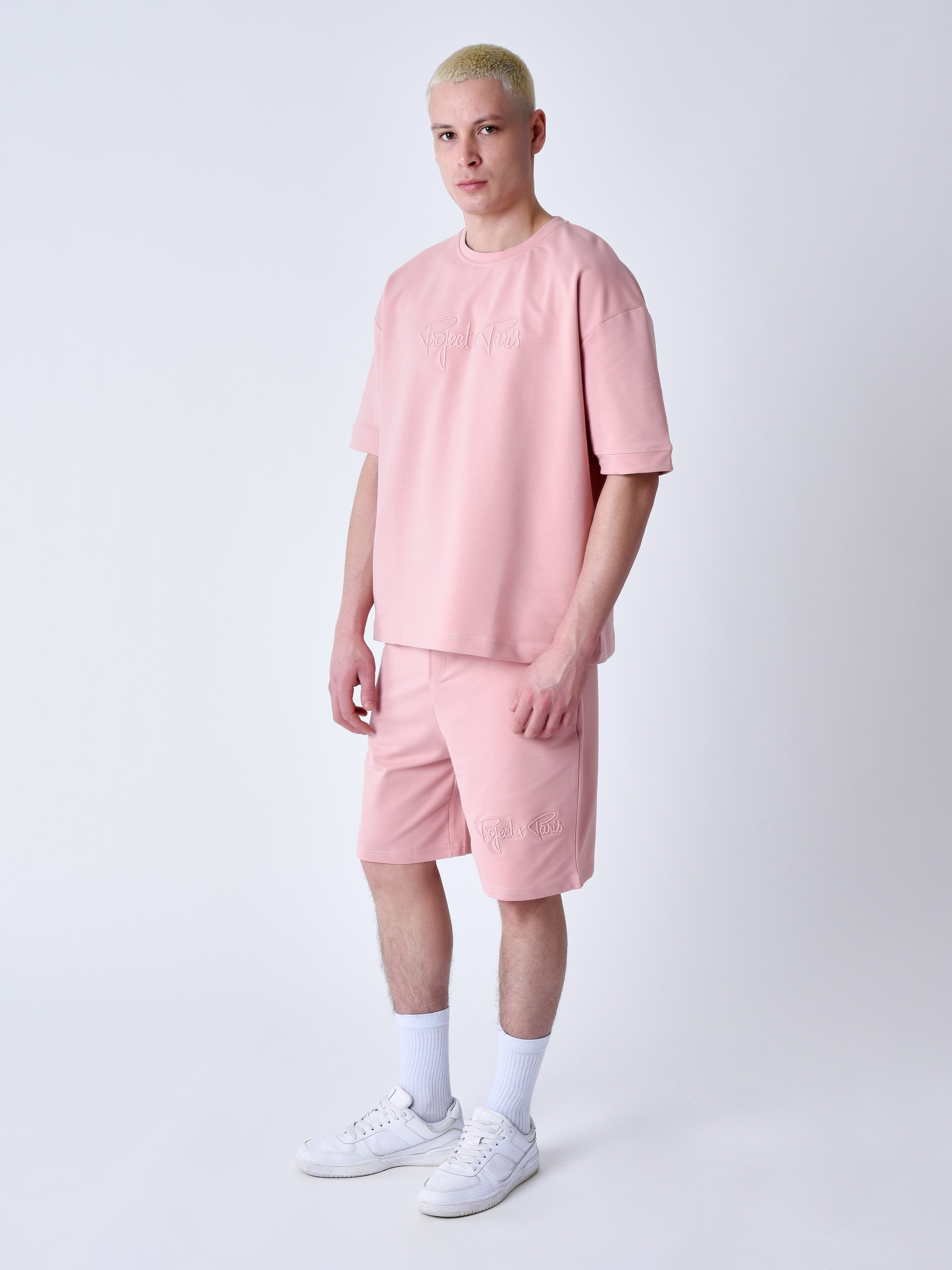Tricou clasic cu broderie logo complet Signature-5