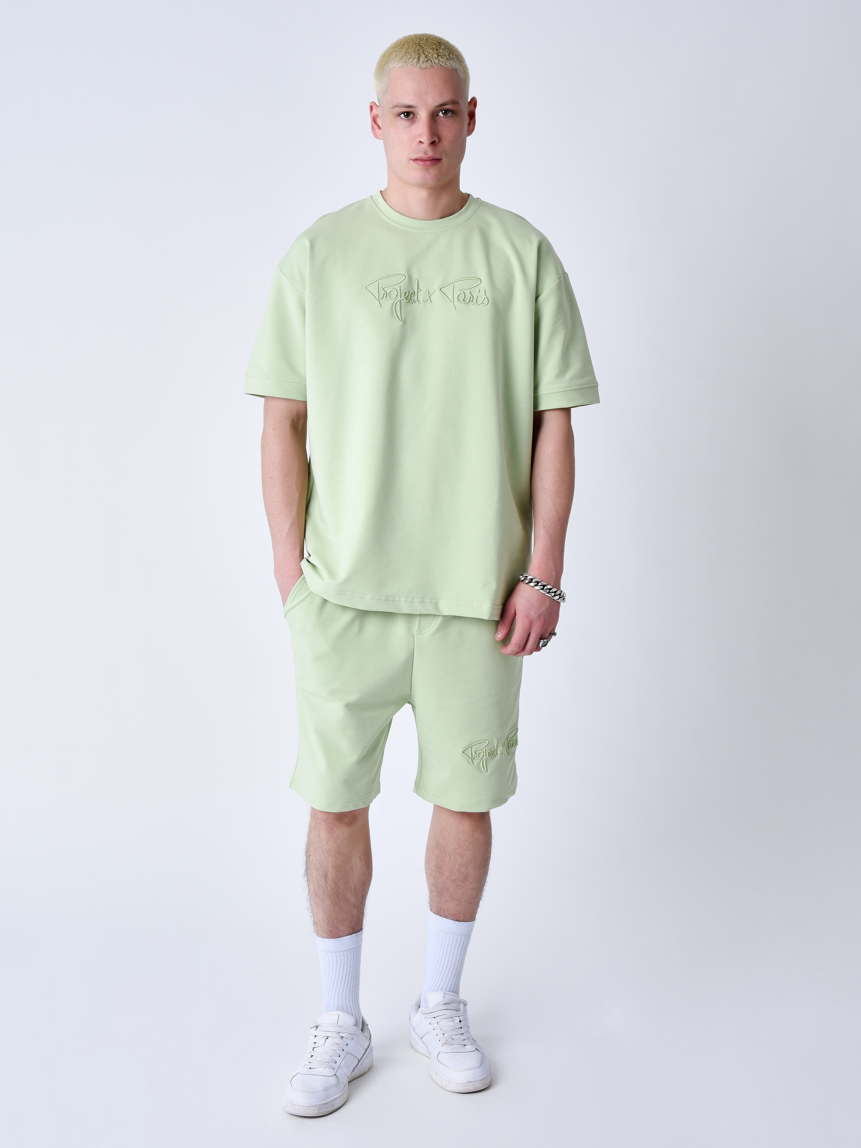 Klassisk T-shirt med fuld Signature logo broderi-3