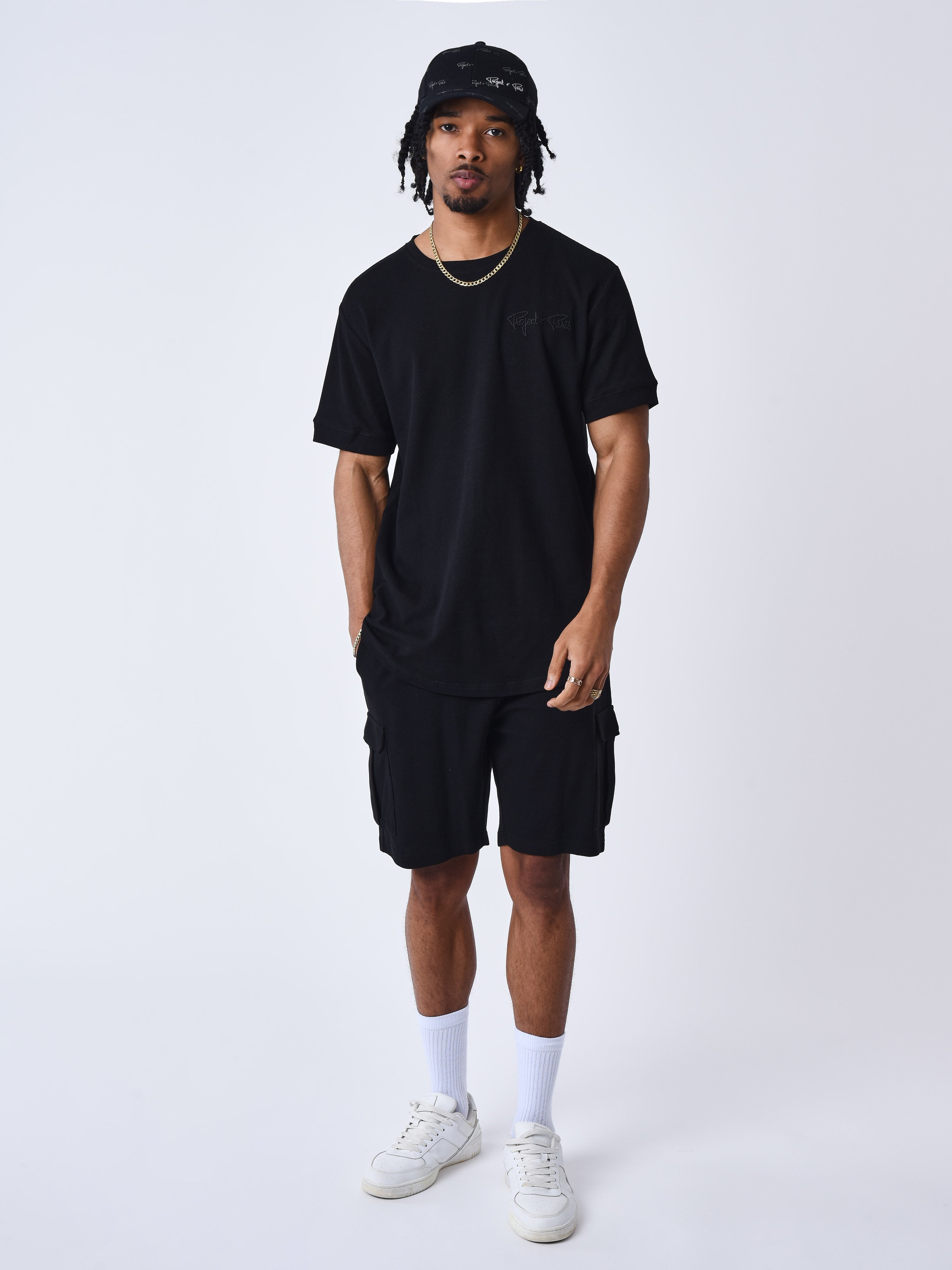 Klasyczny teksturowany T-shirt-3