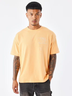 tee-shirt-motif-coeurmonde-apricot-cream-modelshot