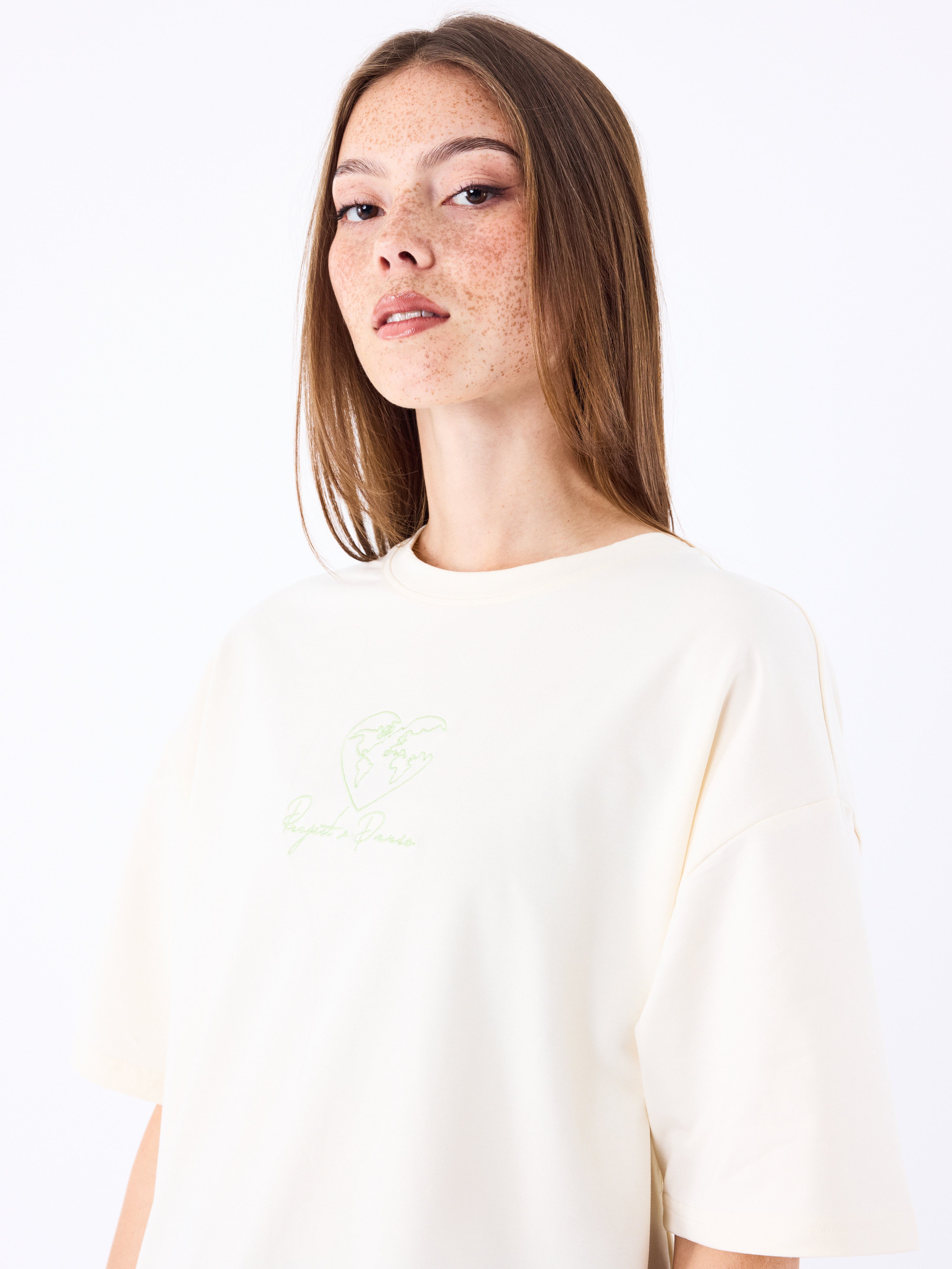 T-shirt met coeurmonde patroon-4