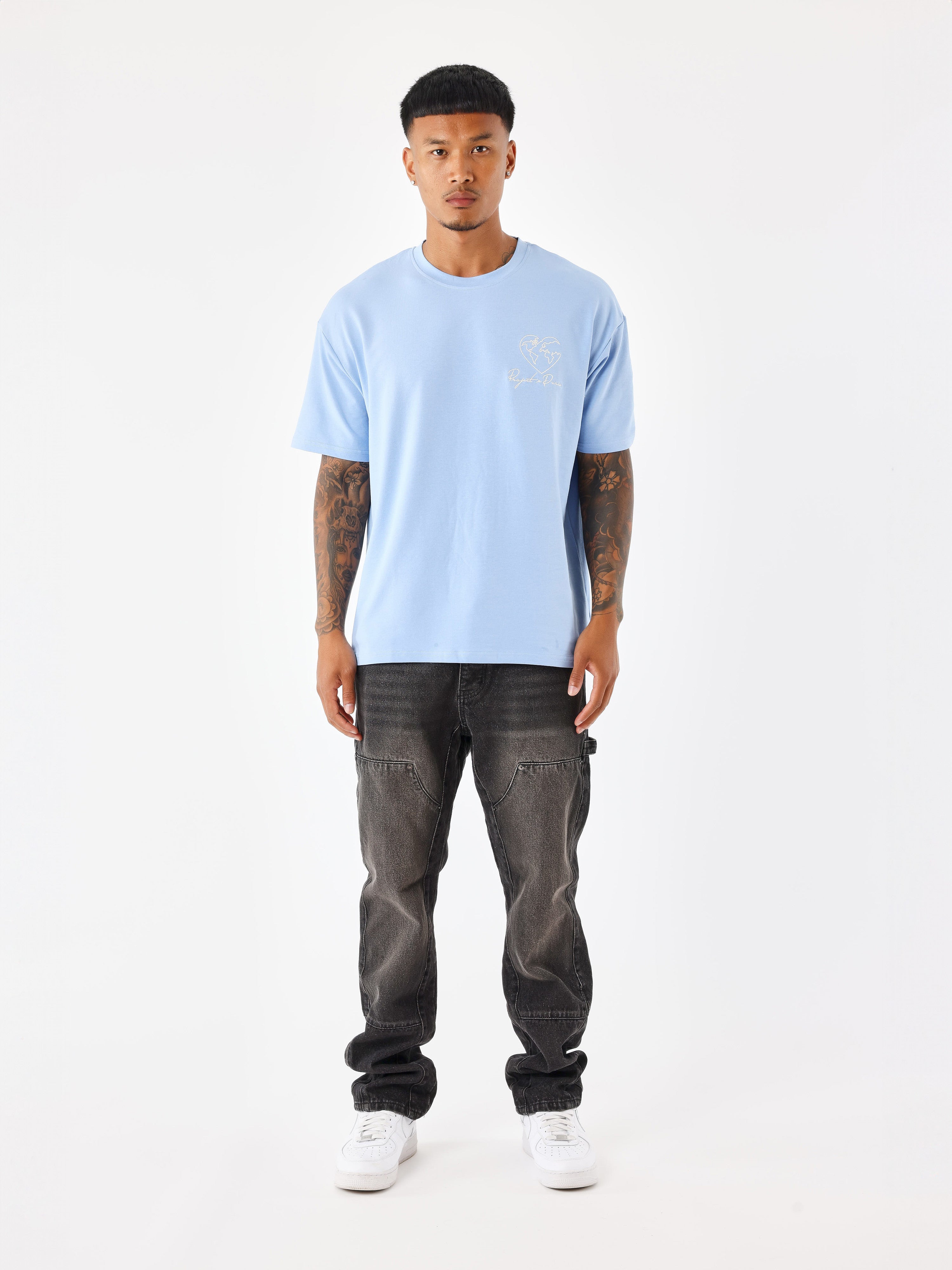 Tricou cu model inimălume-3