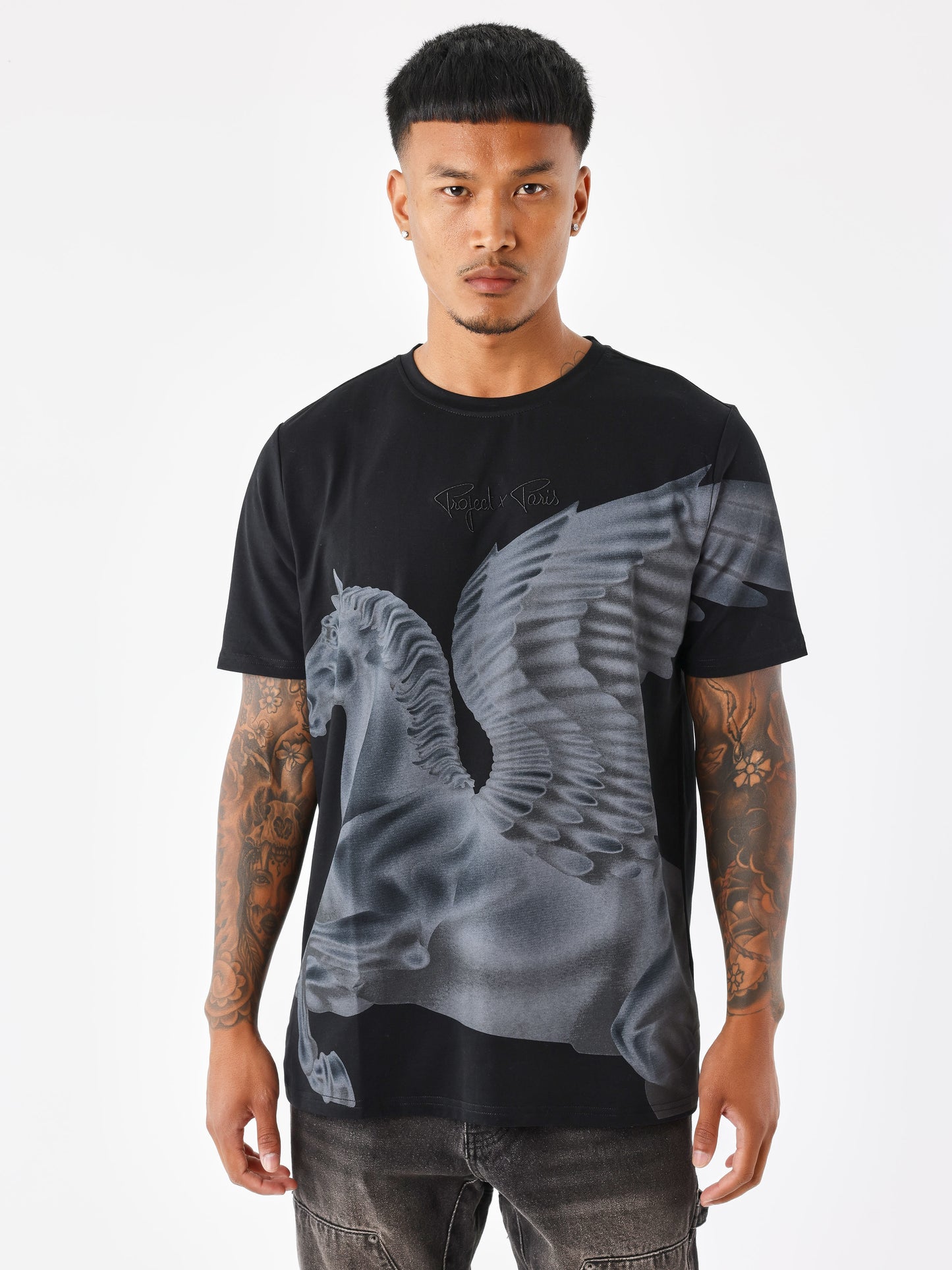 tee-shirt-motif-equestre-noir