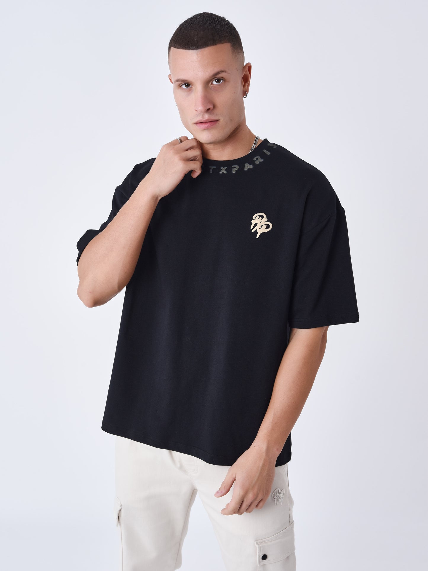 tee-shirt-motif-graph-noir