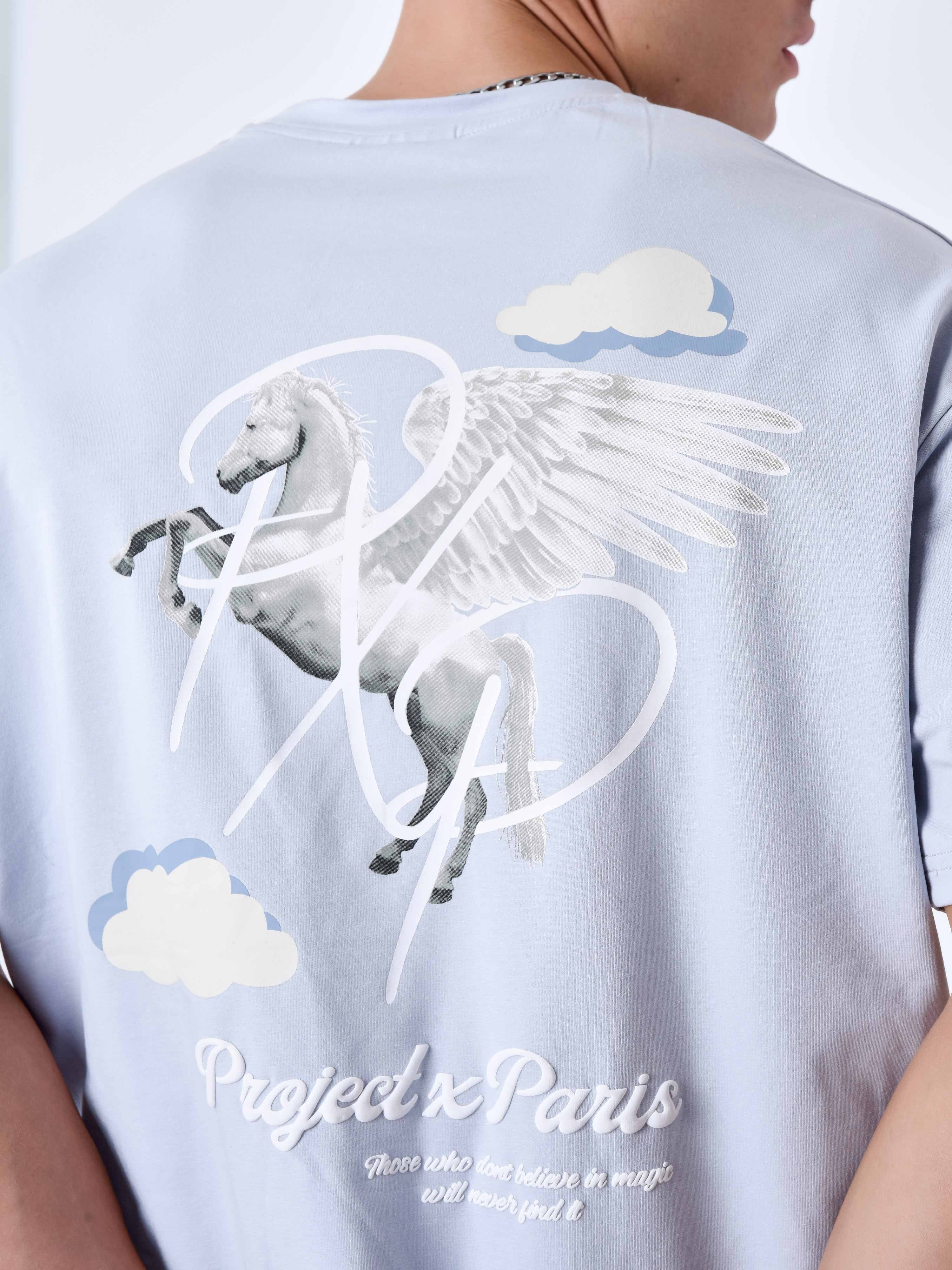 Pegasus cloud pattern T-shirt-5