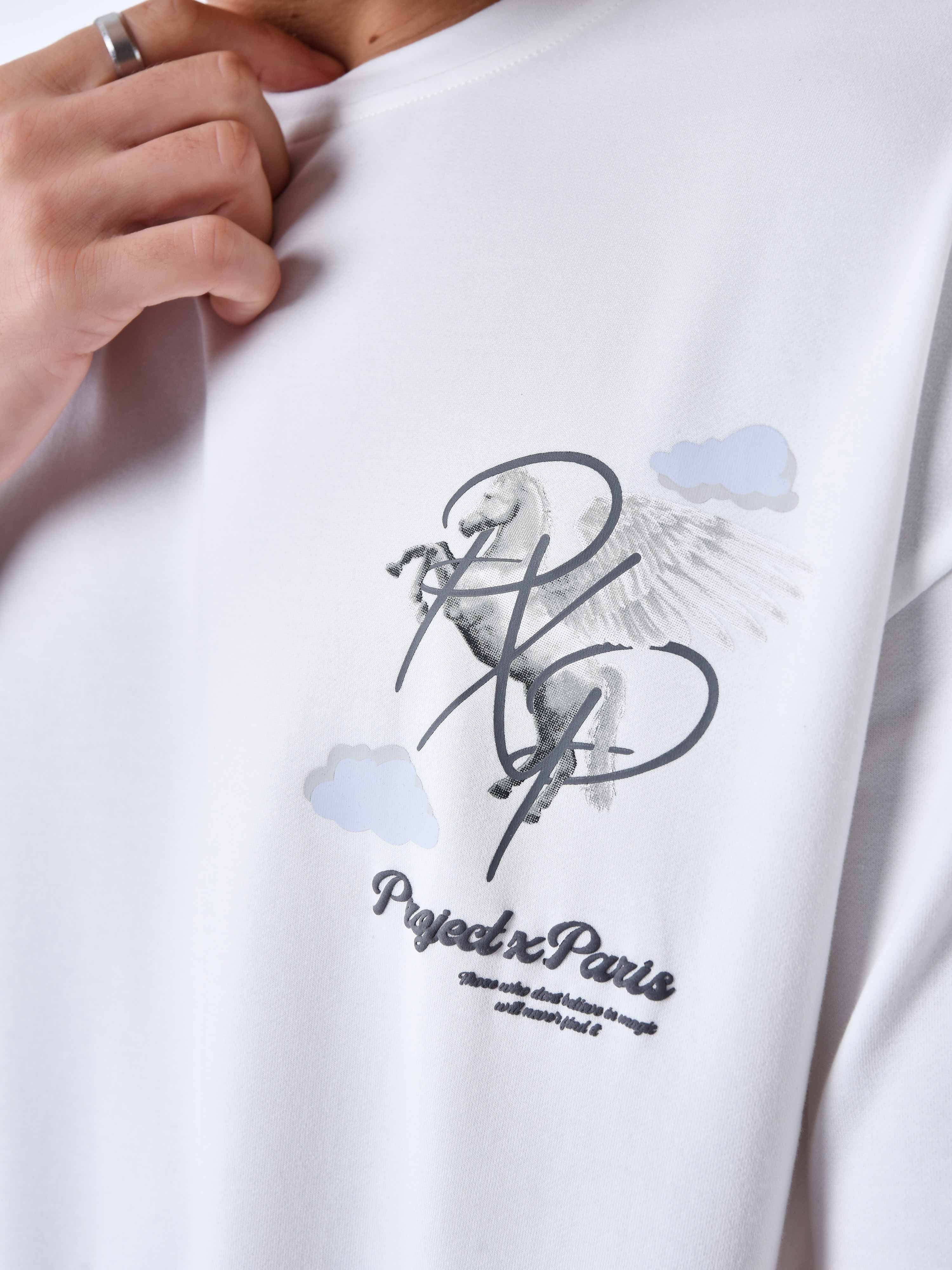 Pegasus cloud pattern T-shirt-4