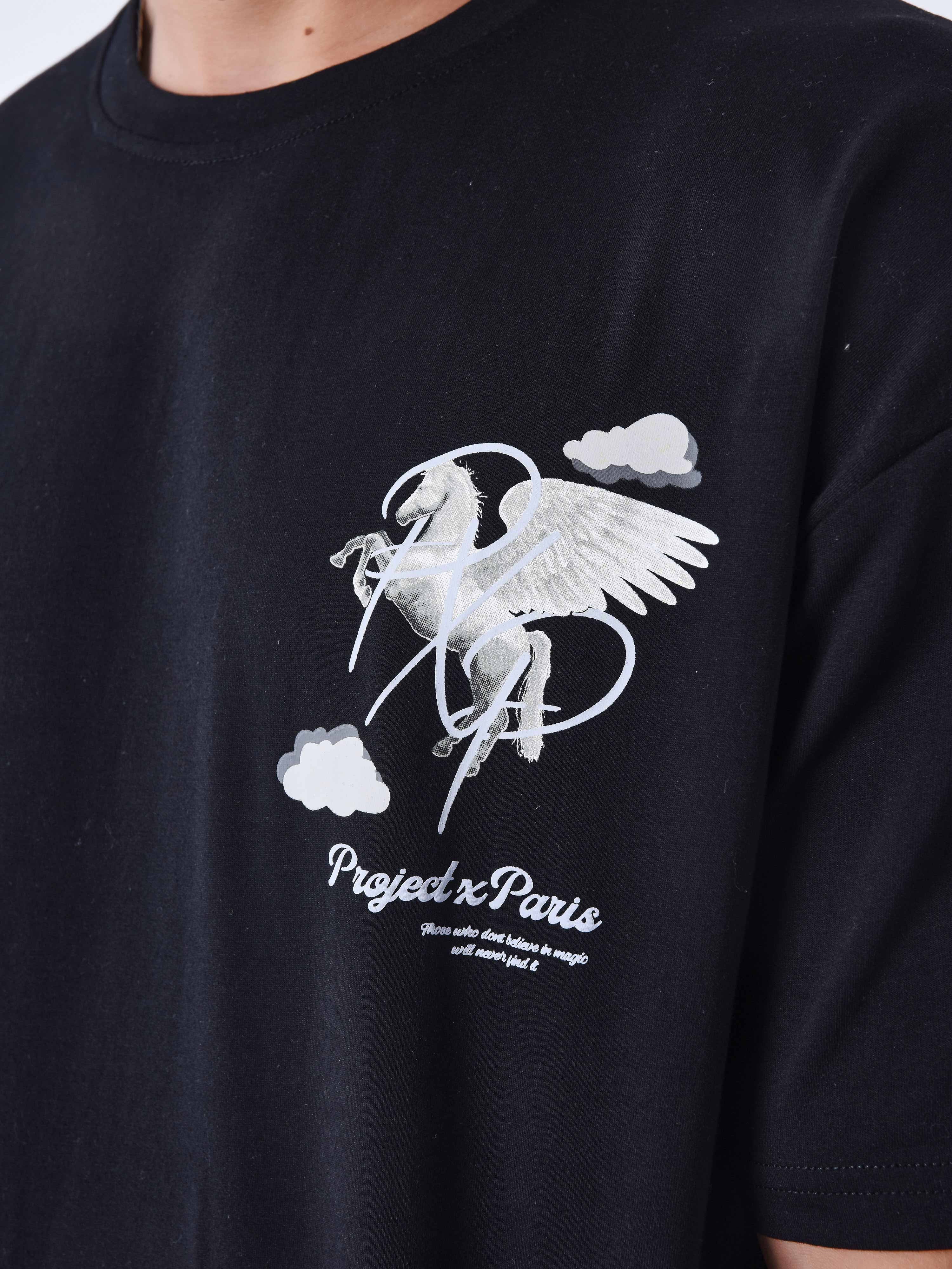Pegasus cloud pattern T-shirt-4