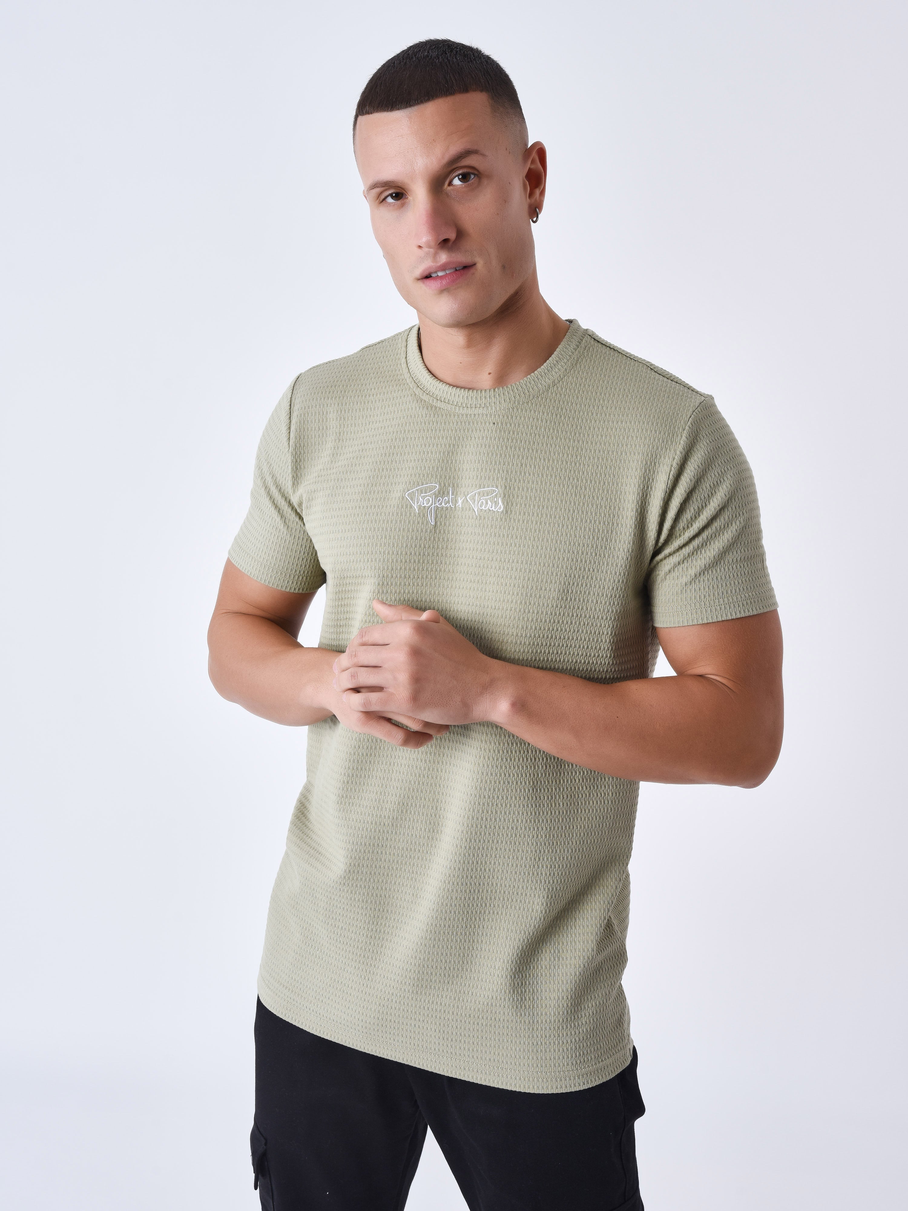 Texturerad T-shirt-1