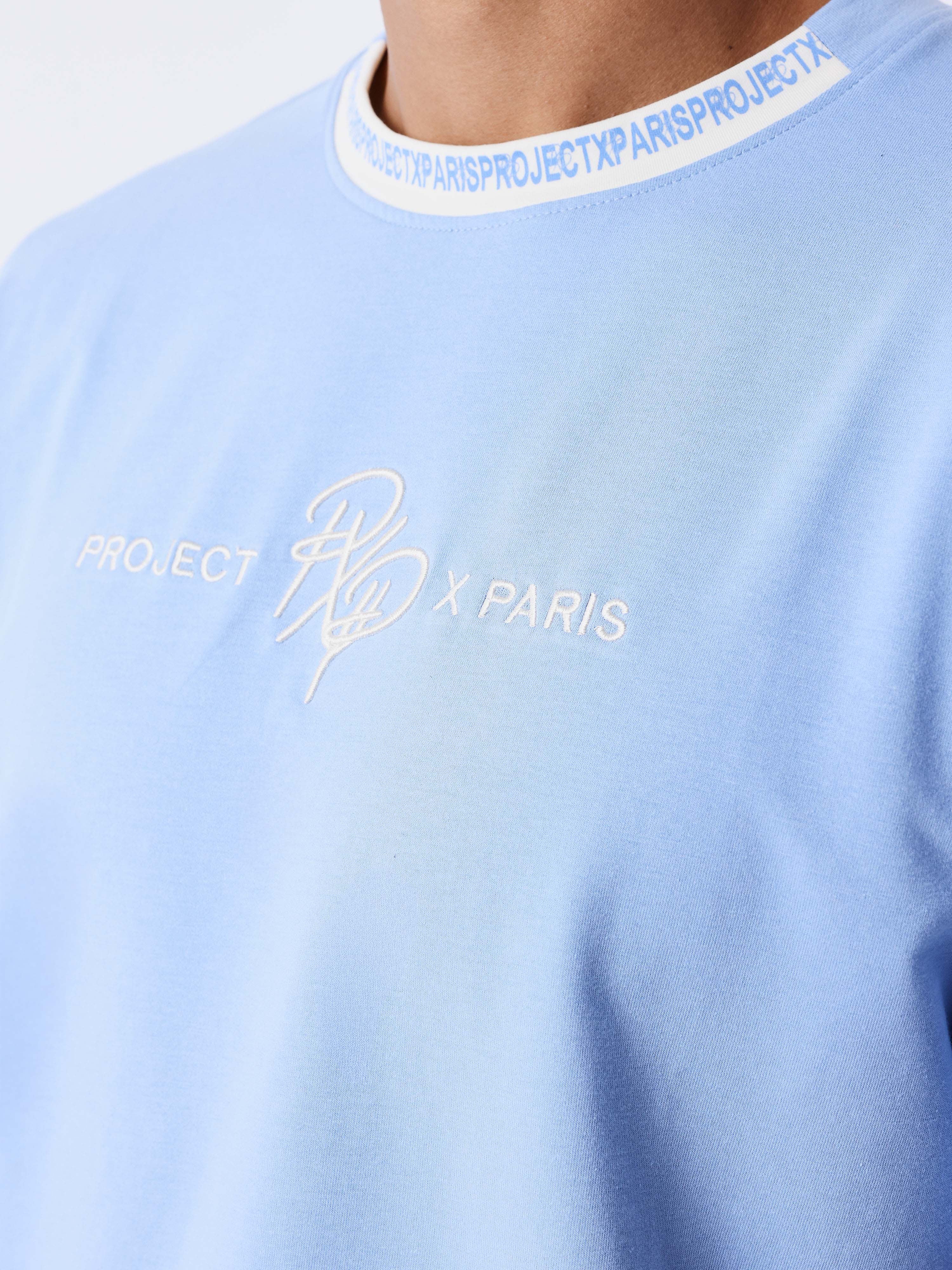 tee-shirt-uni-avec-bande-logo-cashmere-blue